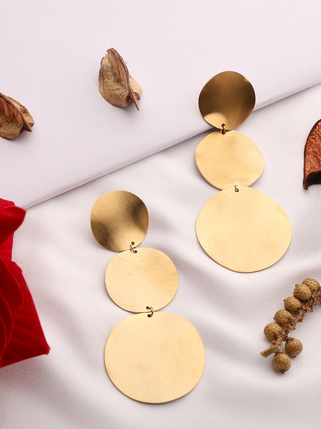 

VENI Gold Plated Contemporary Drop Earrings