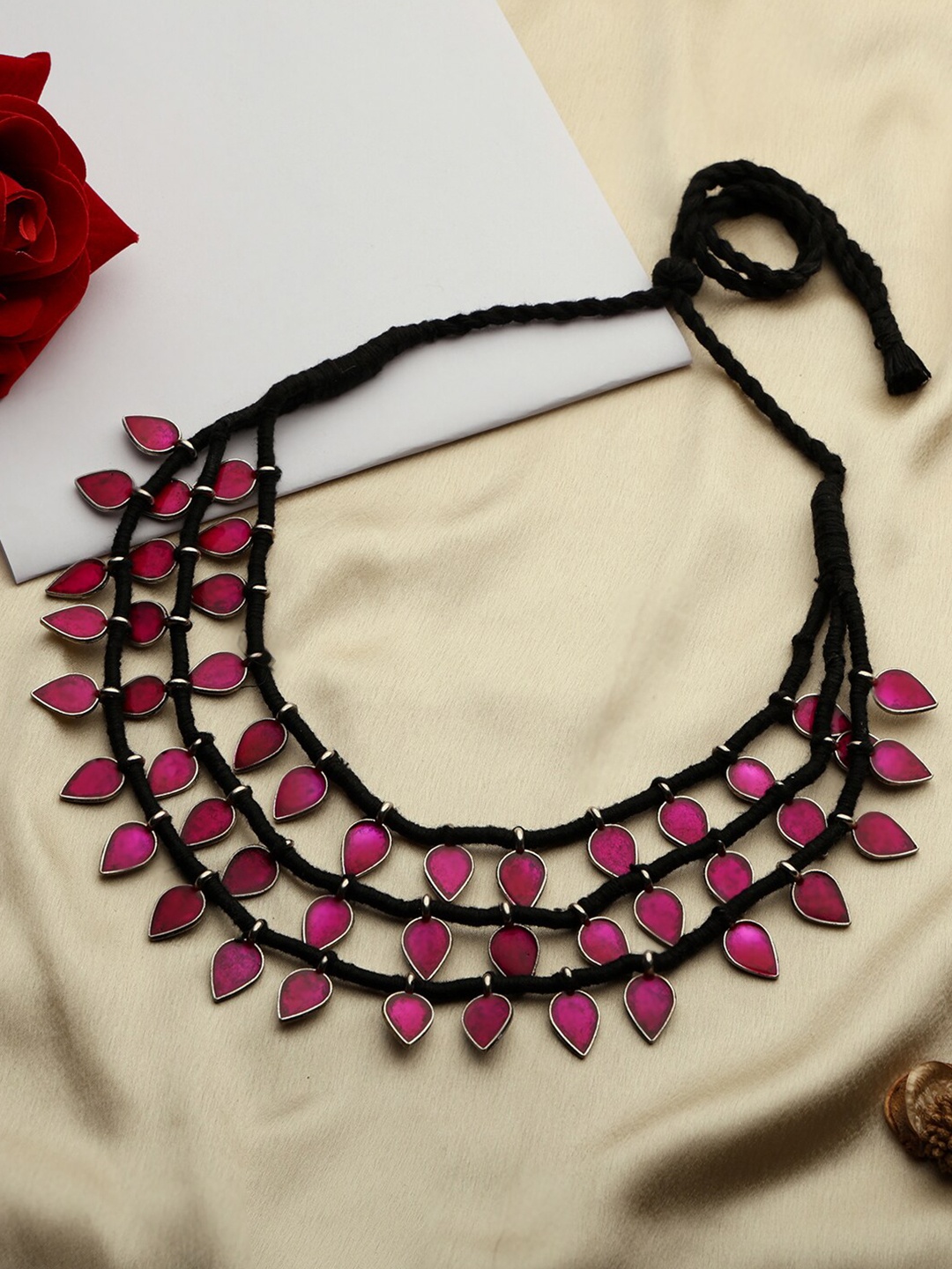 

VENI Brass 92.5 Silver-Plated Layered Necklace