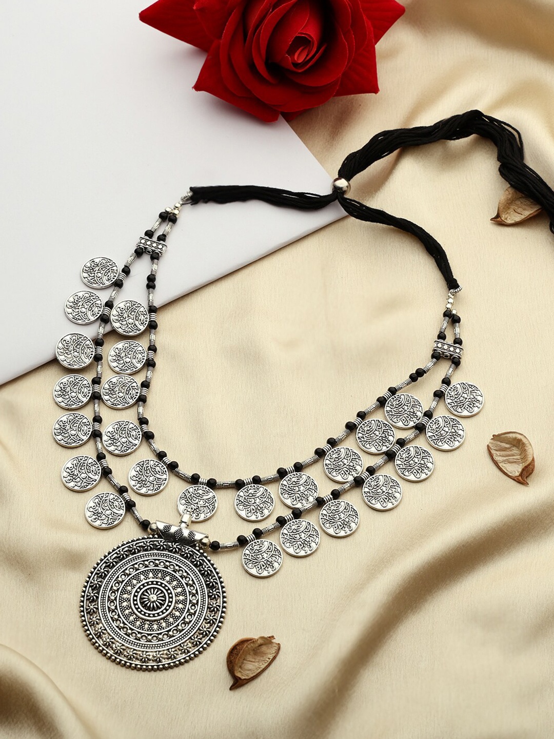 

VENI Brass 92.5 Silver-Plated Layered Necklace