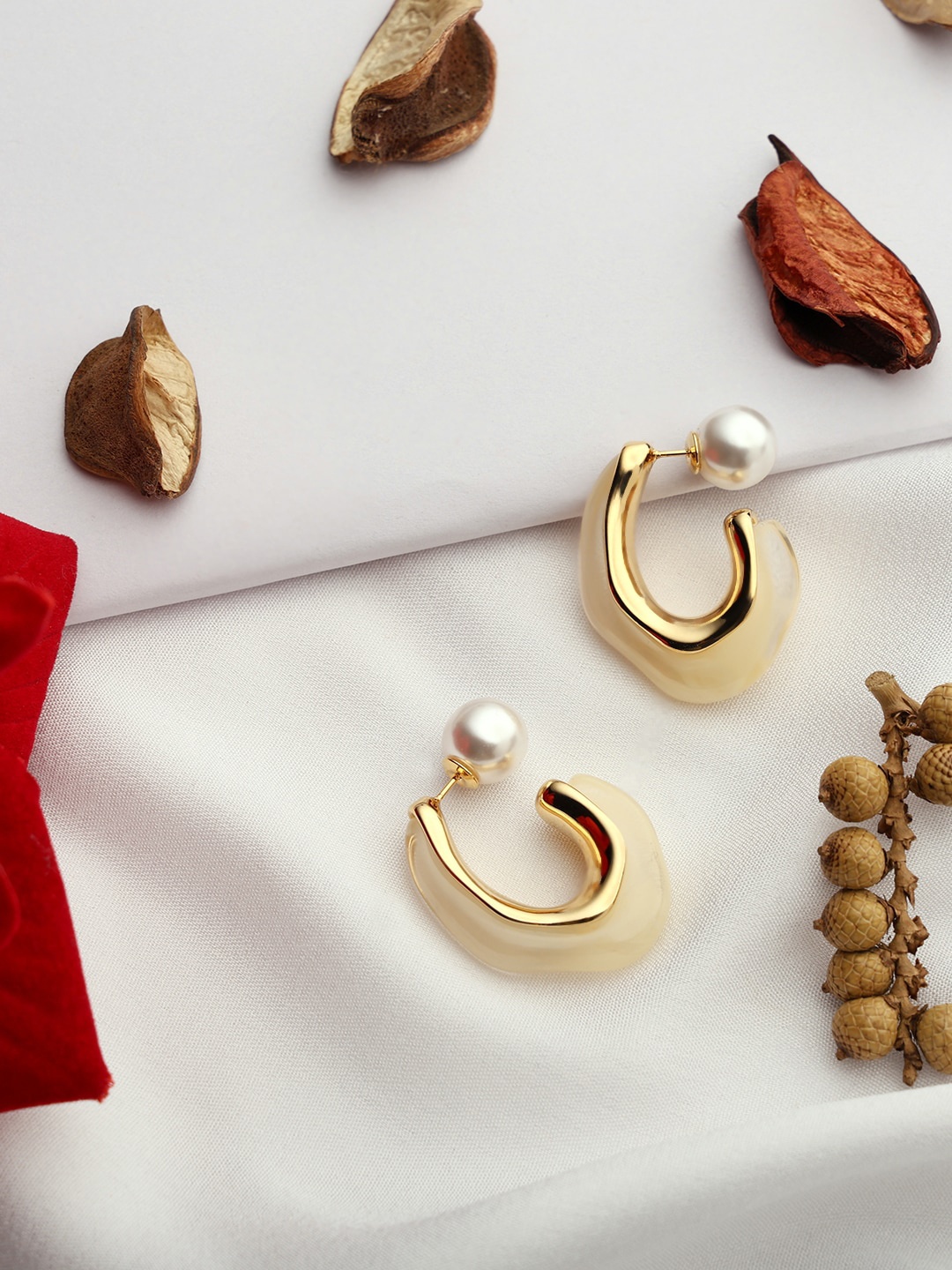 

VENI Contemporary Gold Plated Hoop Earrings