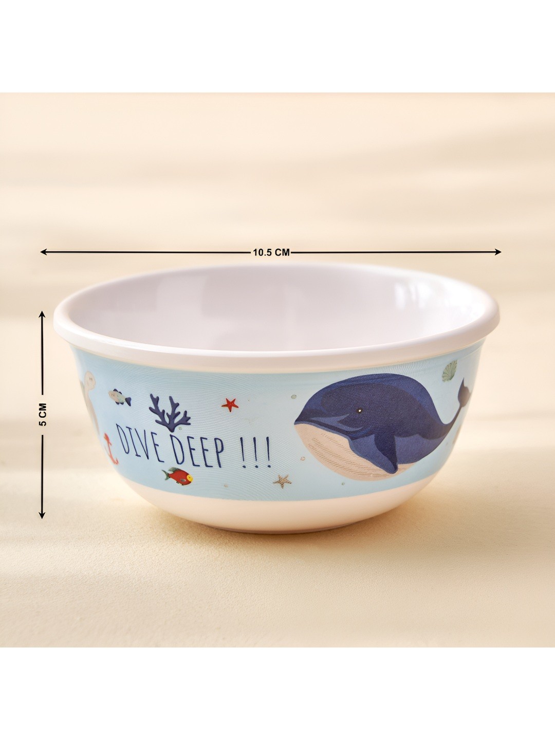 

Home Centre Slate Kids Blue & White Printed Veg Bowl - 240ml