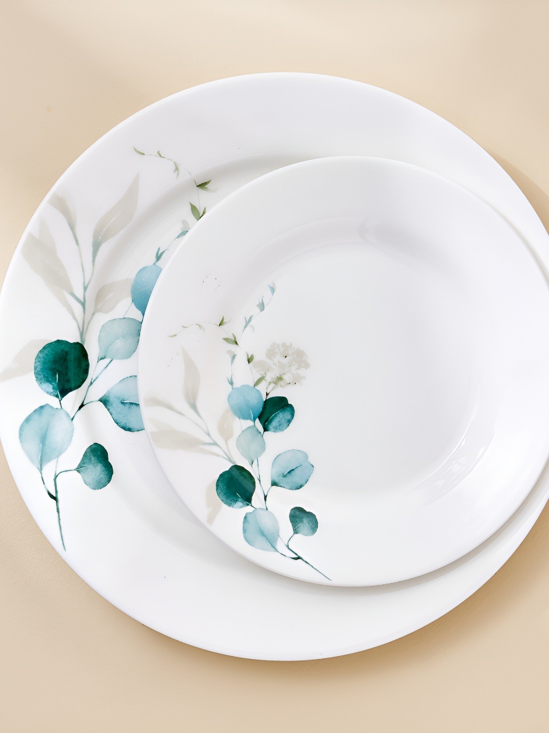 

Home Centre Floral Printed White Bone China Plates