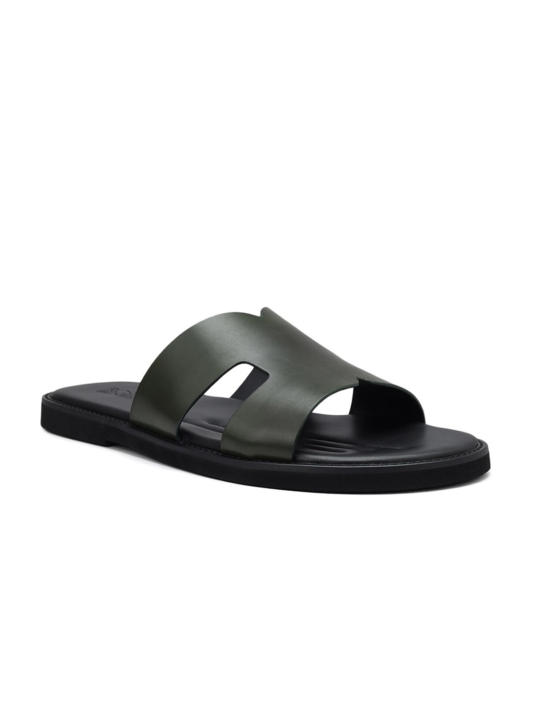 

ROSSO BRUNELLO Men Leather Comfort Sandals, Olive