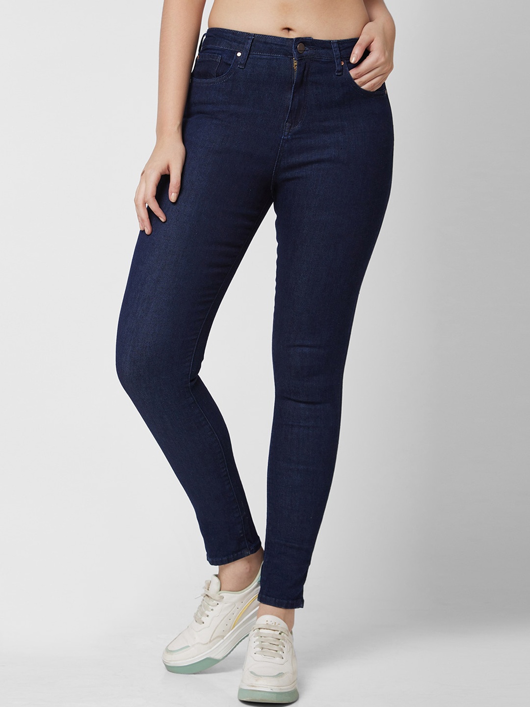 

SPYKAR Women Adora Skinny Fit Clean Look Stretchable Jeans, Blue