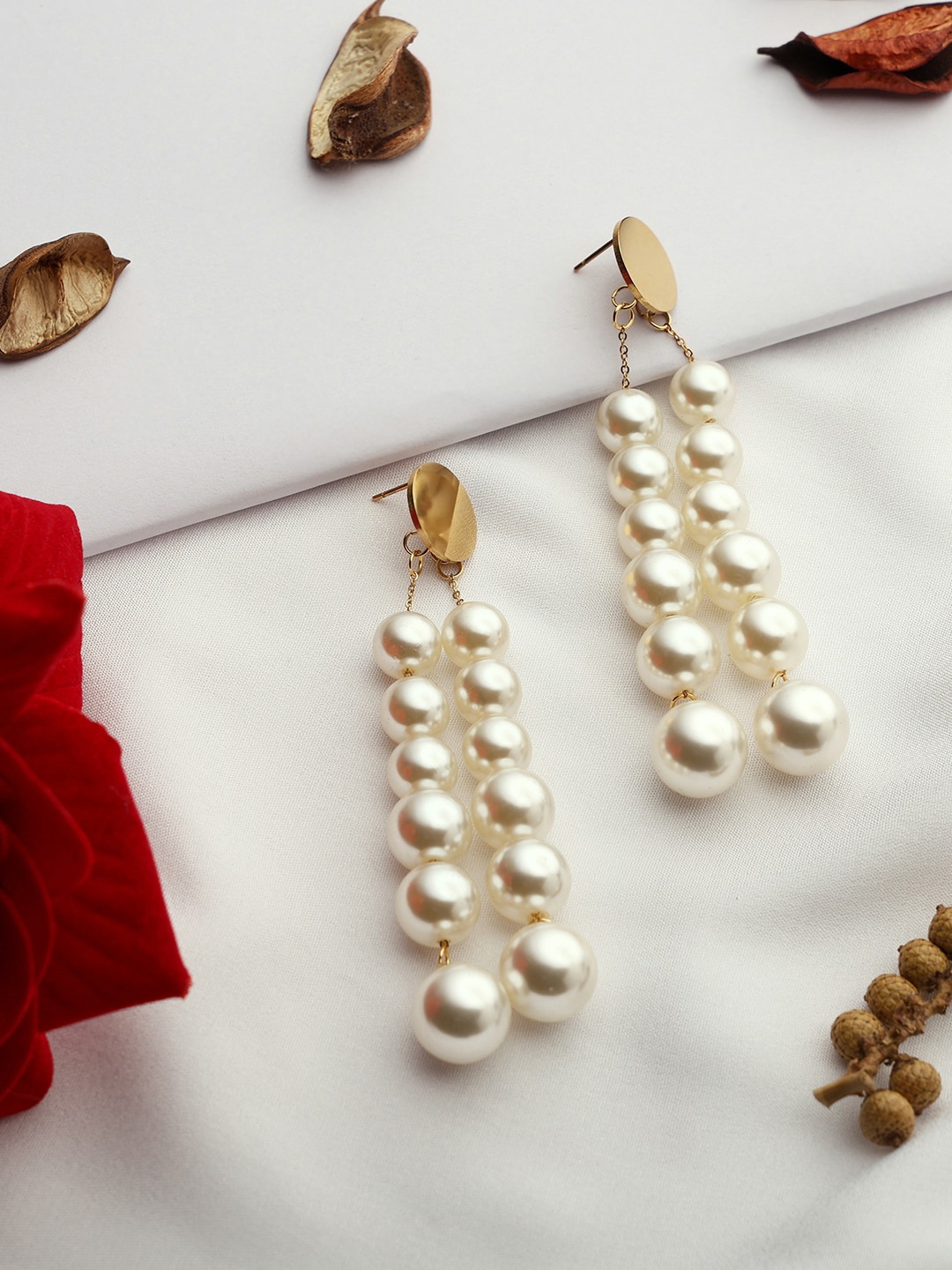 

VENI Gold-Plated Contemporary Drop Earrings
