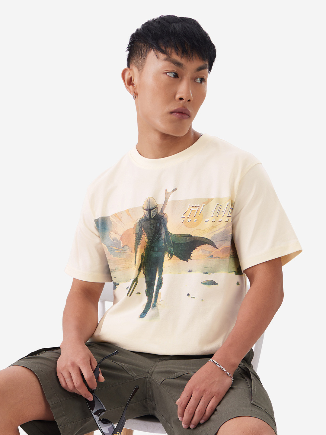 

The Souled Store Star Wars Printed Cotton T-shirt, White