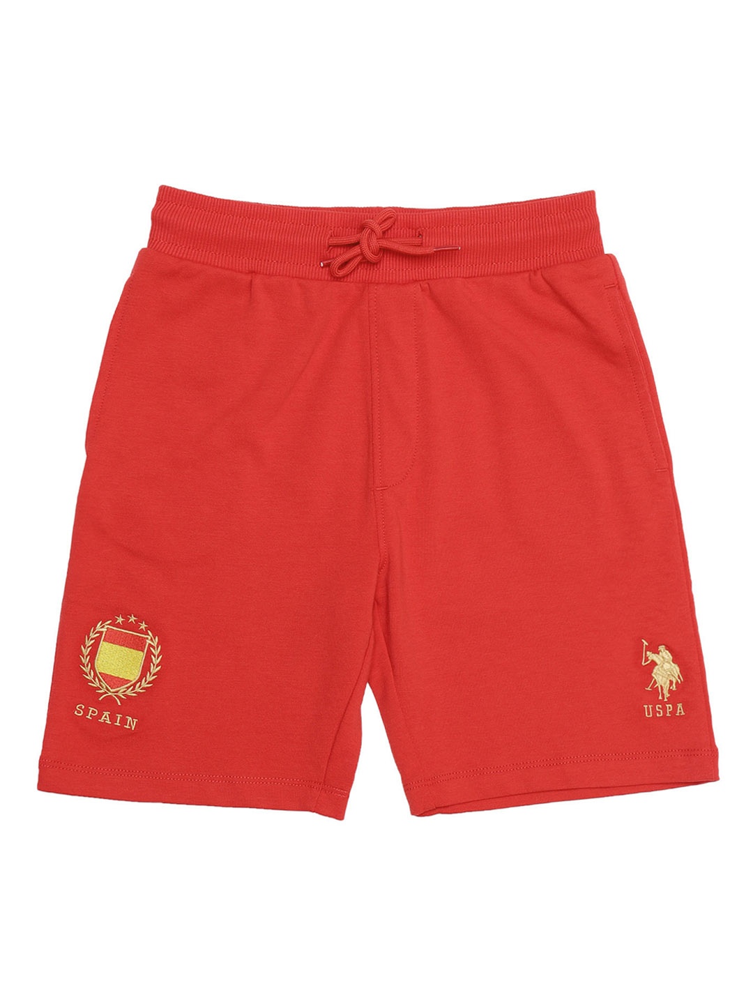 

U.S. Polo Assn. Kids Boys Embroidered Shorts, Red
