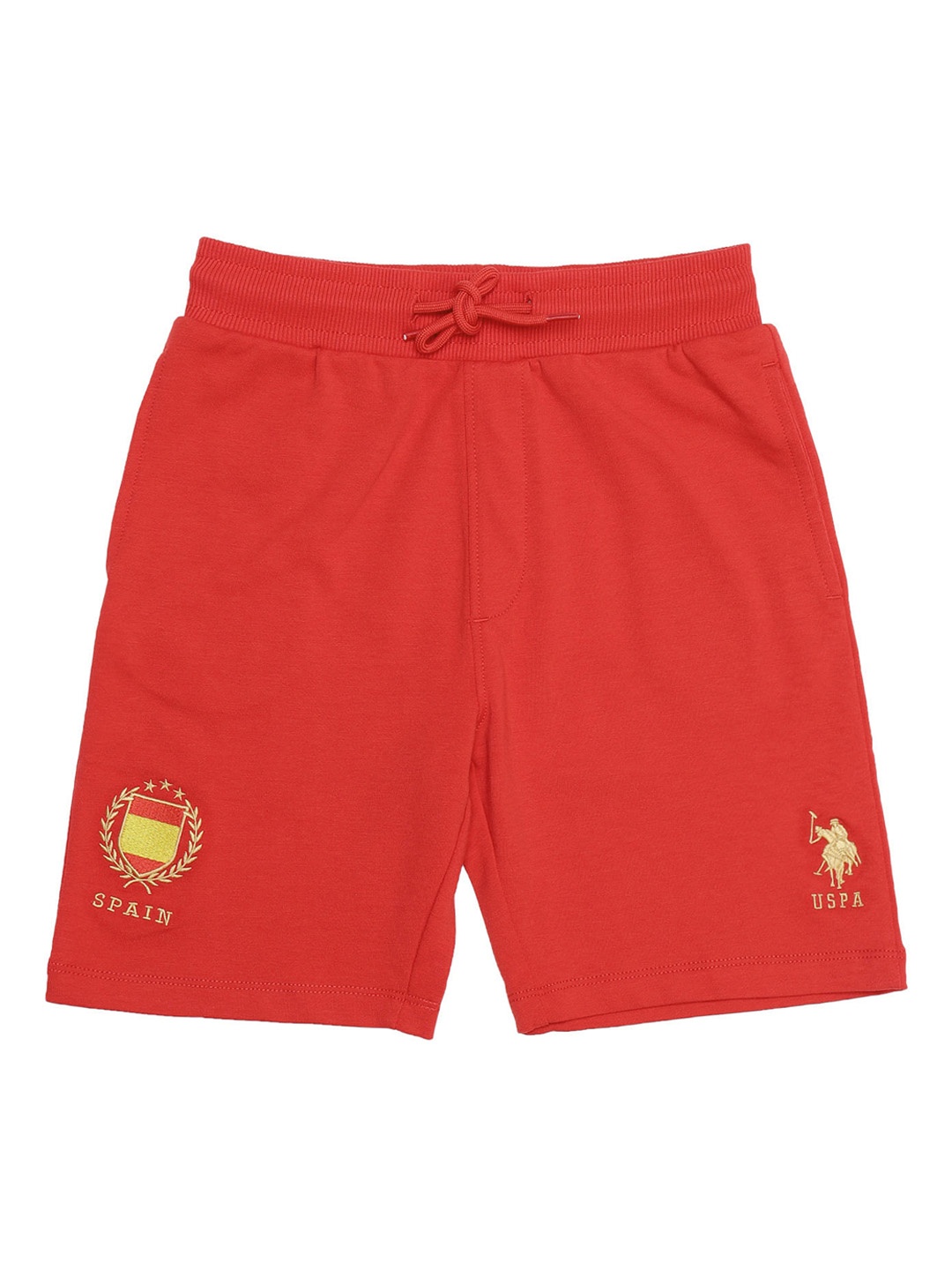 

U.S. Polo Assn. Kids Boys Mid-Rise Regular Shorts, Red