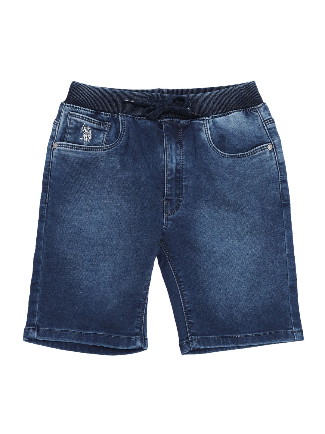 

U.S. Polo Assn. Kids Boys Washed Denim Shorts, Blue
