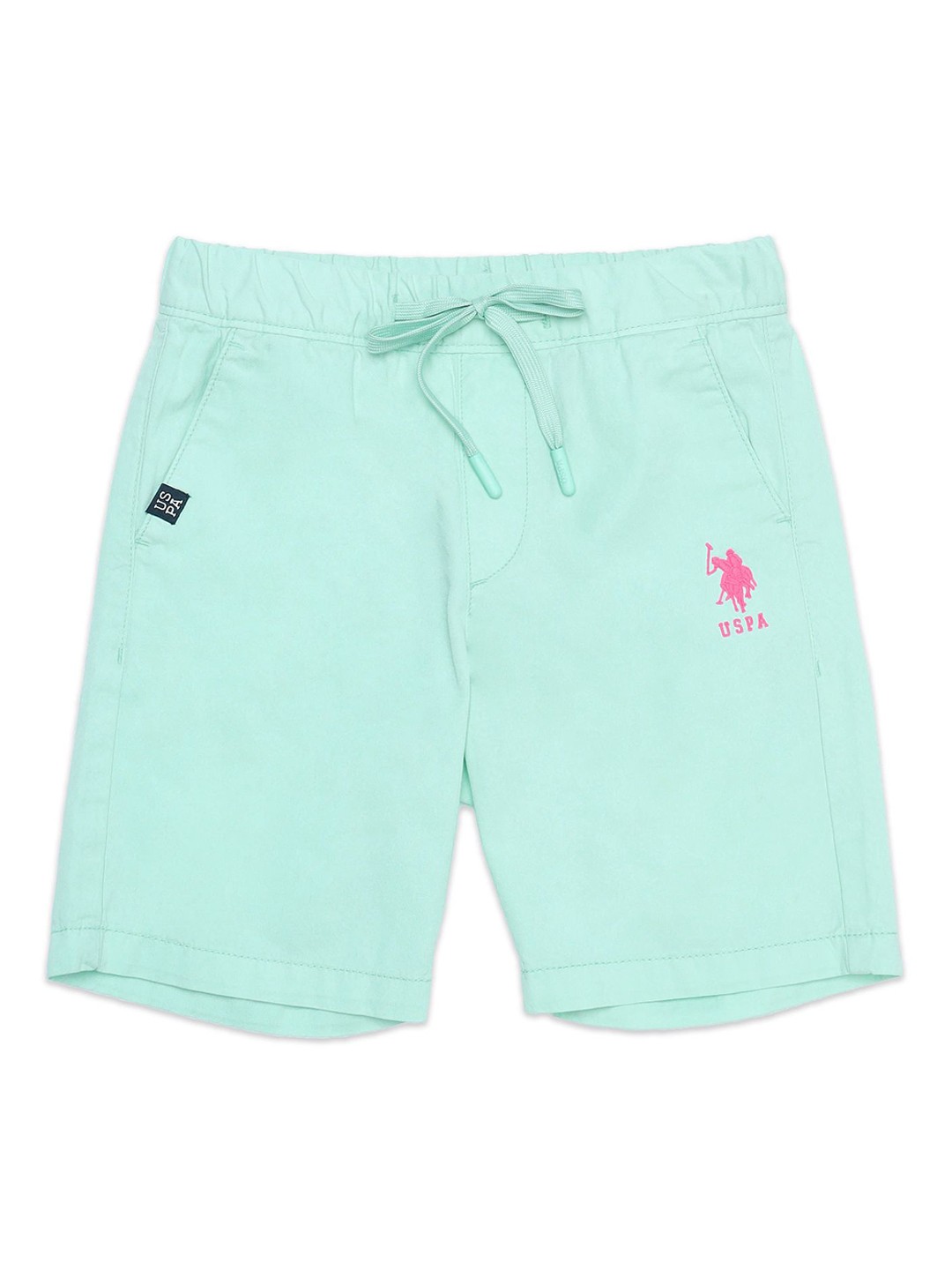

U.S. Polo Assn. Kids Boys Mid-Rise Regular Shorts, Blue