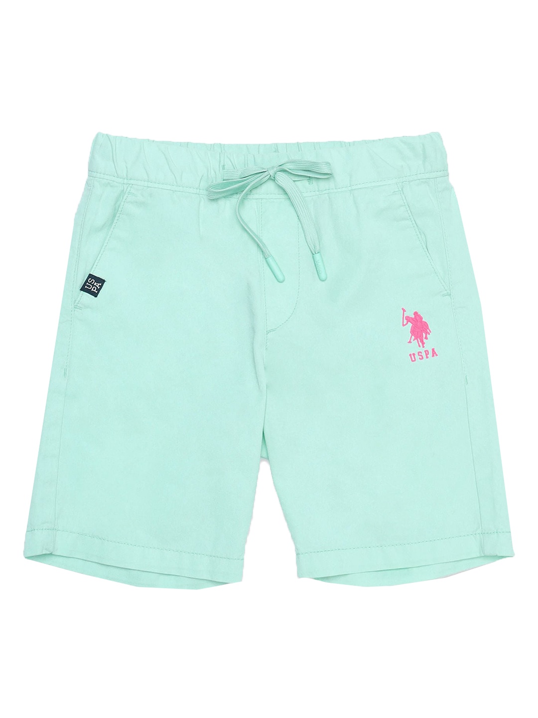 

U.S. Polo Assn. Kids Boys Mid-Rise Regular Shorts, Blue