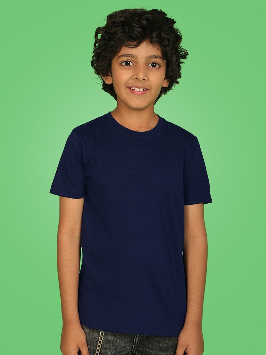

NUSYL Boys Boys Round Neck Cotton T-shirt, Blue