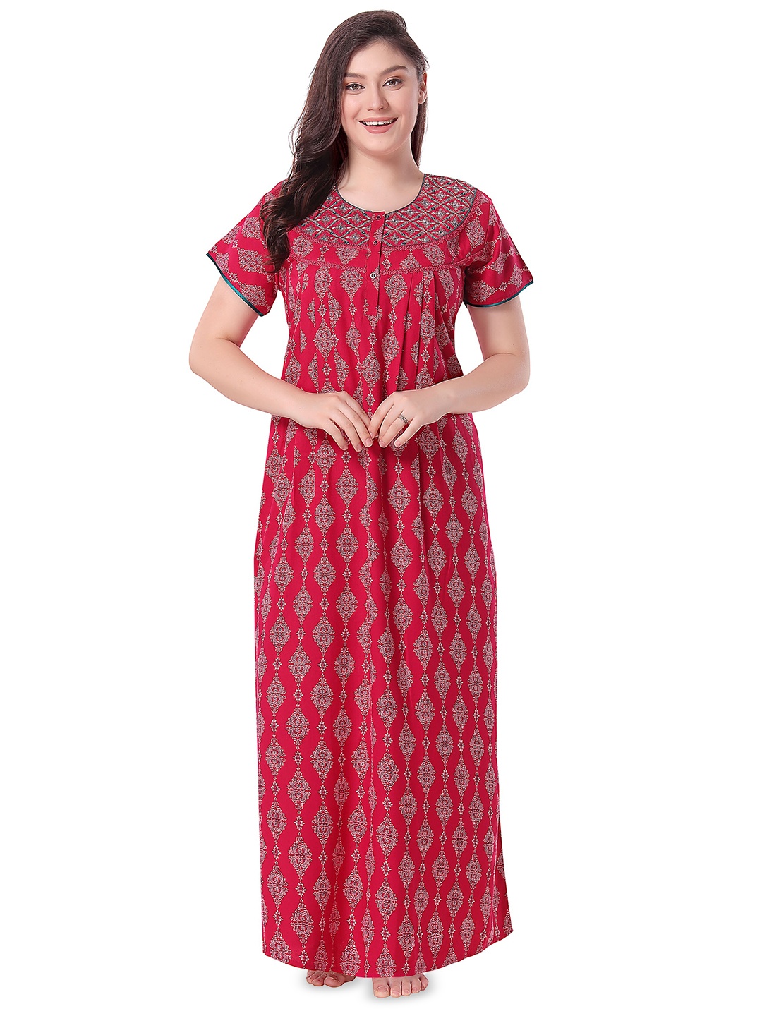 

Soulemo Printed Maxi Nightdress, Red