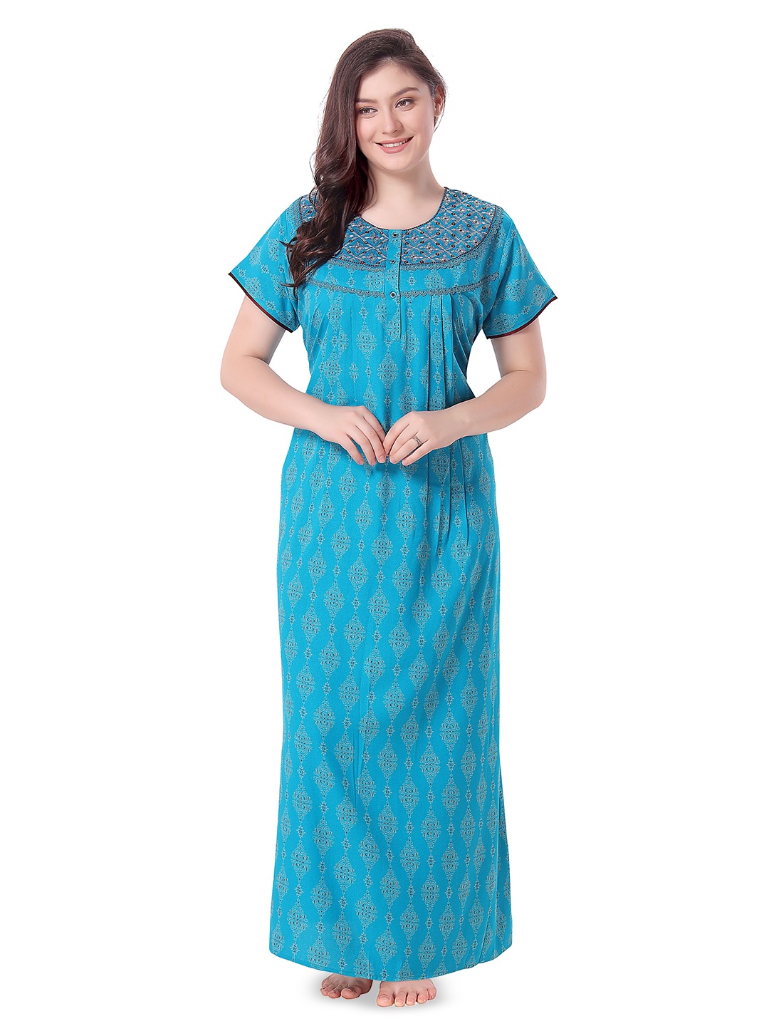 

Soulemo Printed Maxi Nightdress, Blue