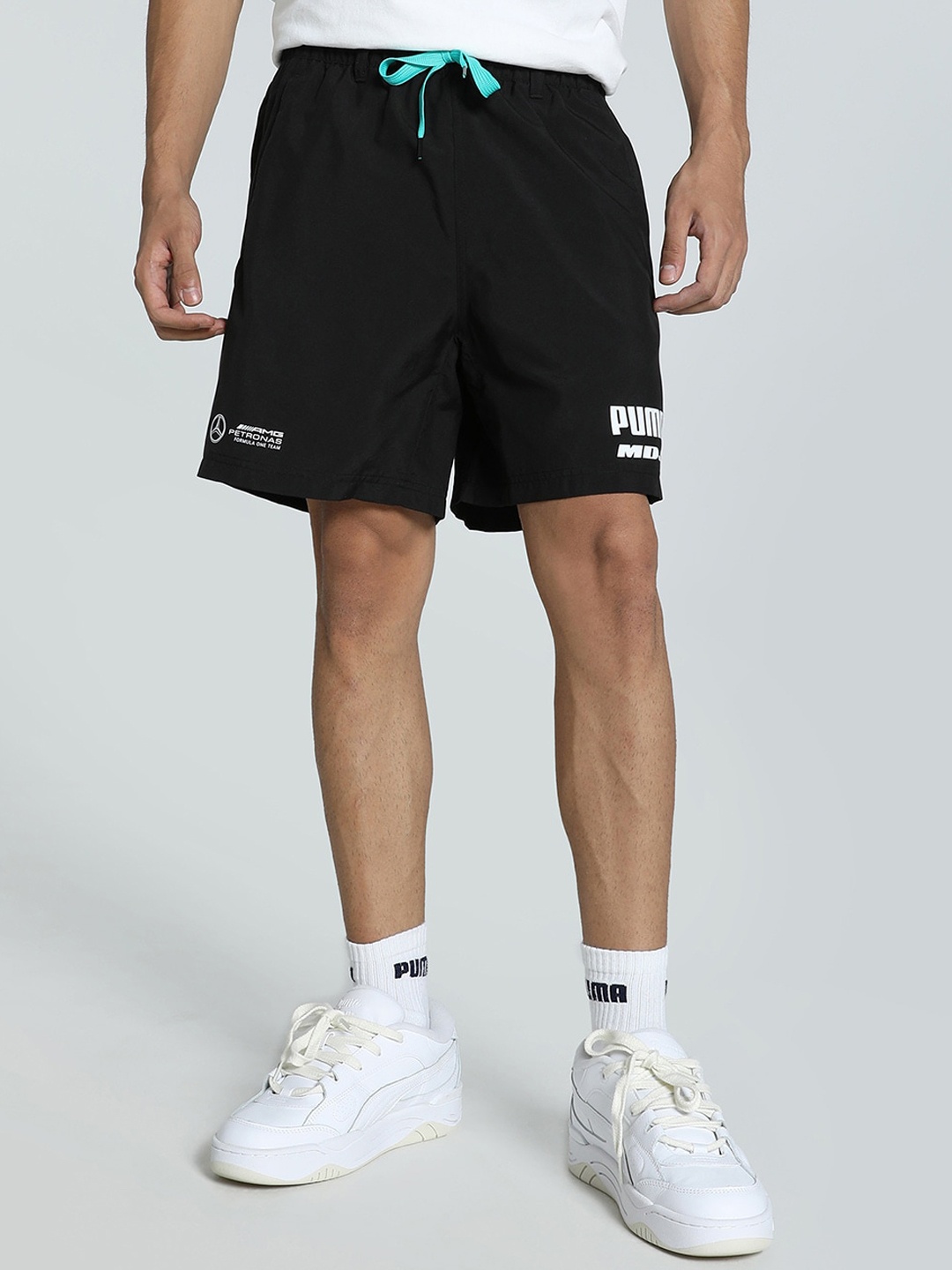 

PUMA Motorsport Men Mercedes-AMG Petronas Motorsport x MDJ Woven Shorts, Black