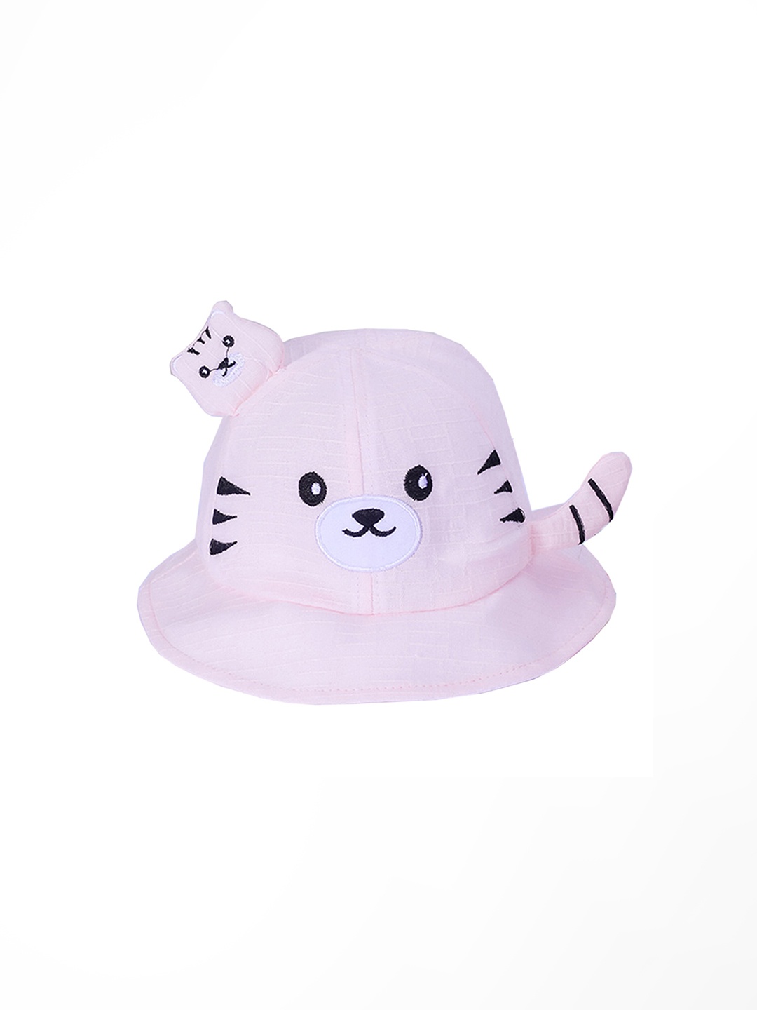 

Babymoon Kids Cat Embroidered Bucket Hat, Pink