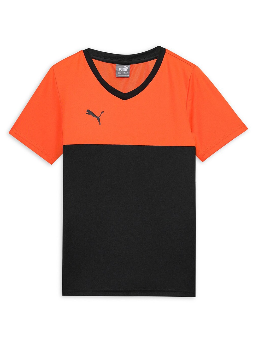 

Puma Boys Cricket Teamwear Youth Colorblocked V-Neck Tshirt, Orange