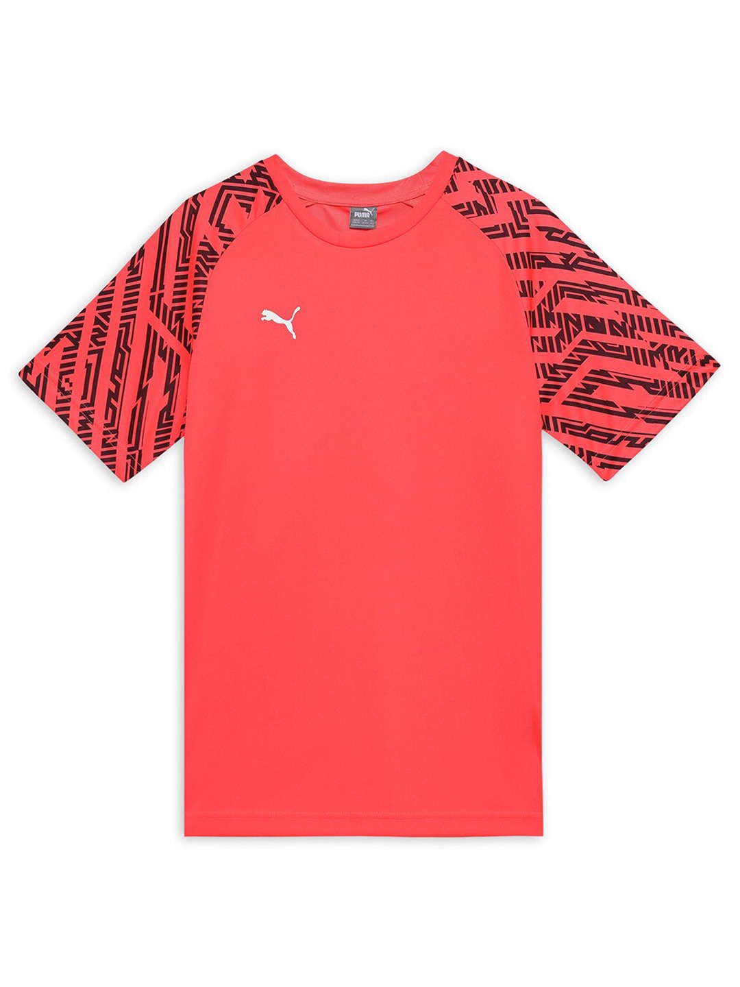 

Puma Boys Cricket Teamwear Youth Moisture Wicking Printed Round Neck Tshirt, Pink