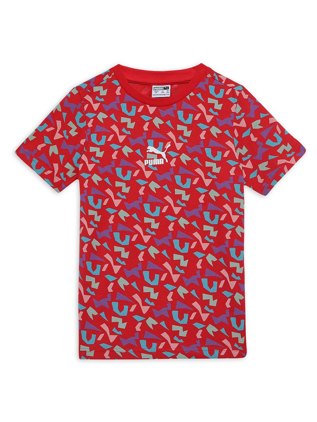 

Puma Boys Classics Tee B Printed Cotton T-shirt, Red