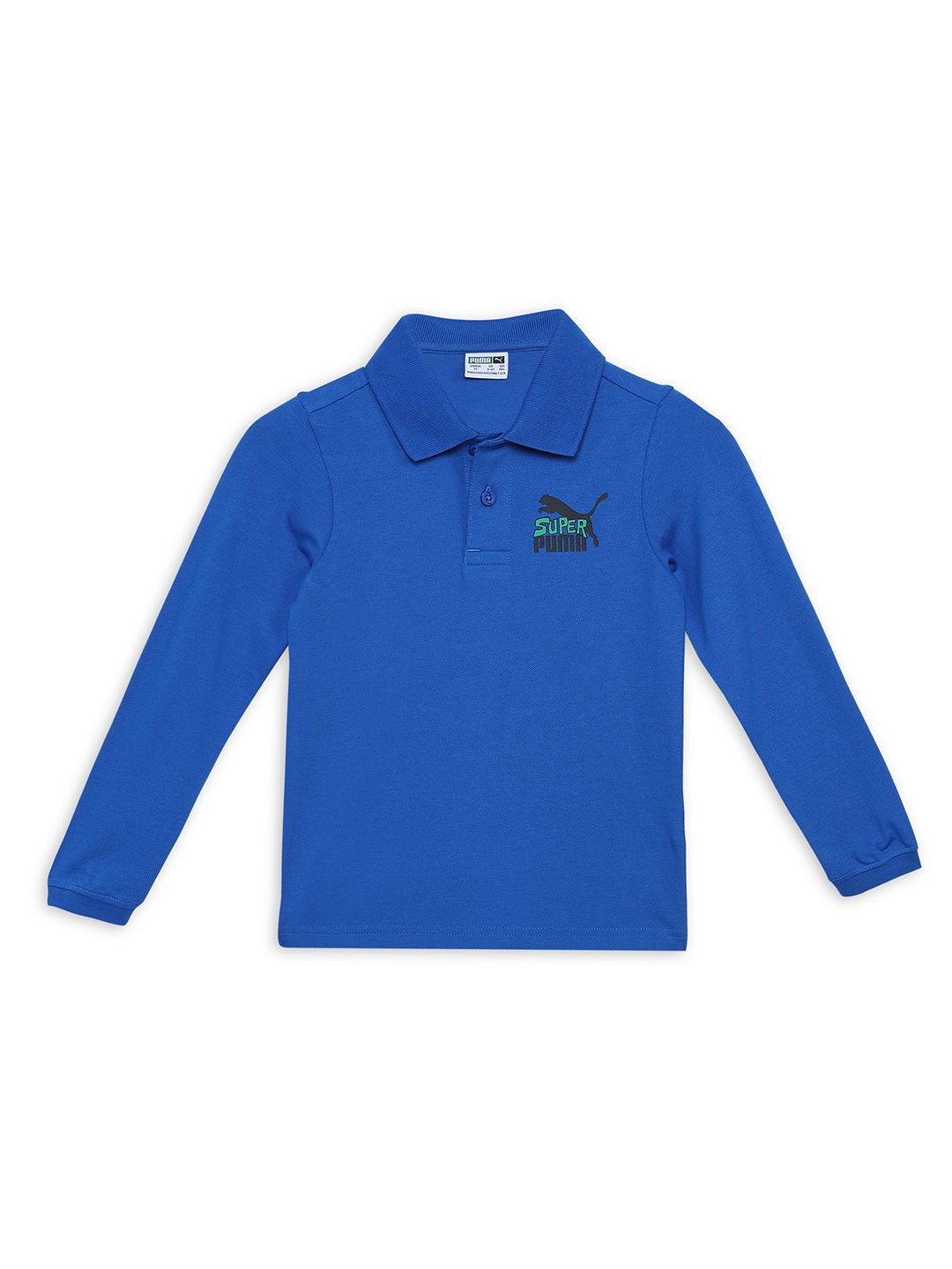 

Puma Super Boys Graphic Printed Polo T-Shirts, Blue