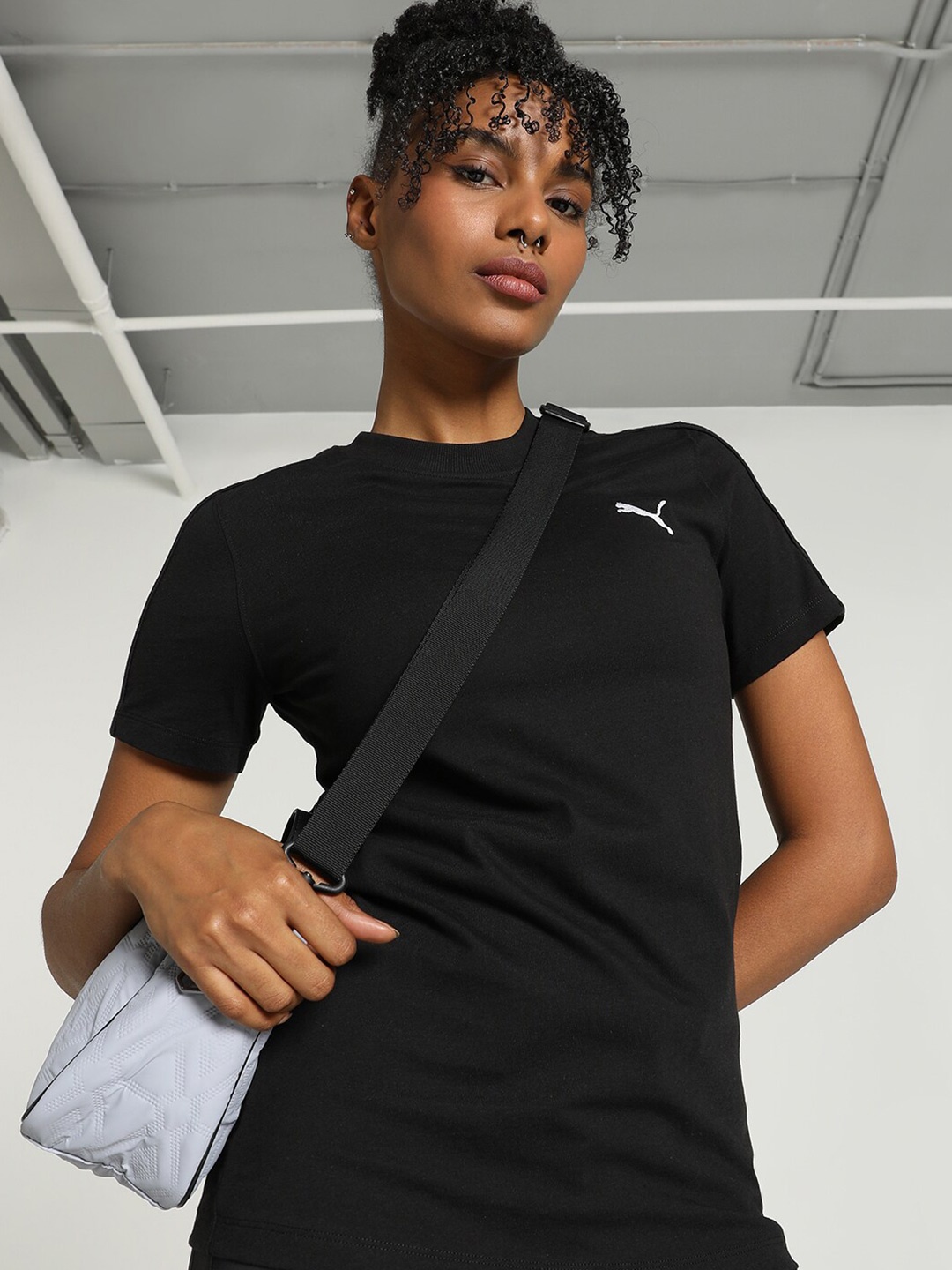 

Puma HER Women Round Neck Sports T-Shirts, Black