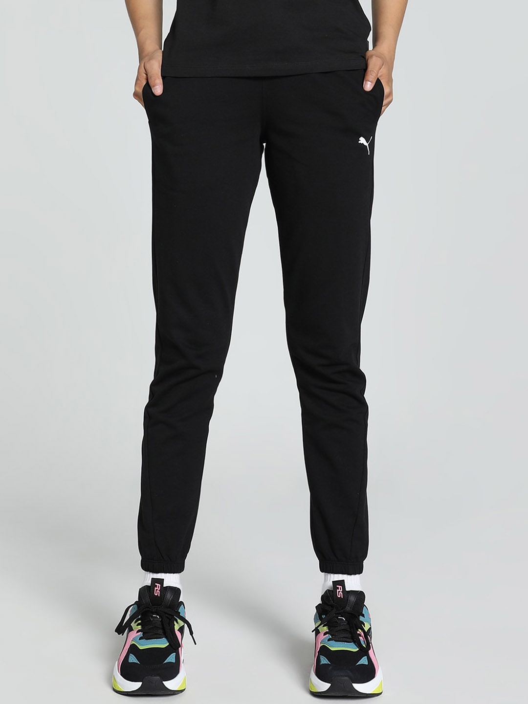 

Puma PUMA Motion Women's Slim Fit Cotton Joggers, Black