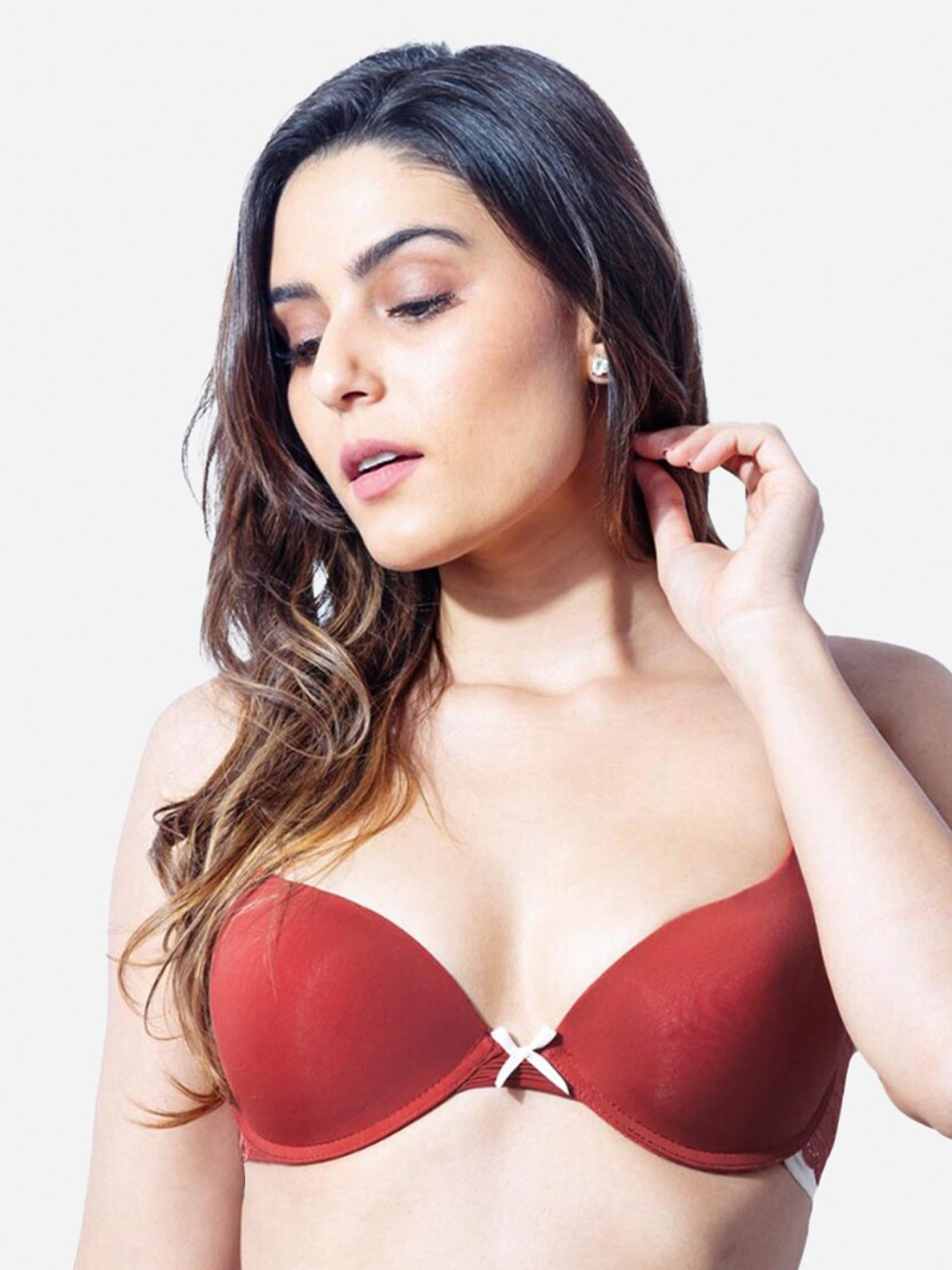 

Susie T-shirt Bra - Half Coverage Underwired Lightly Padded, Brown
