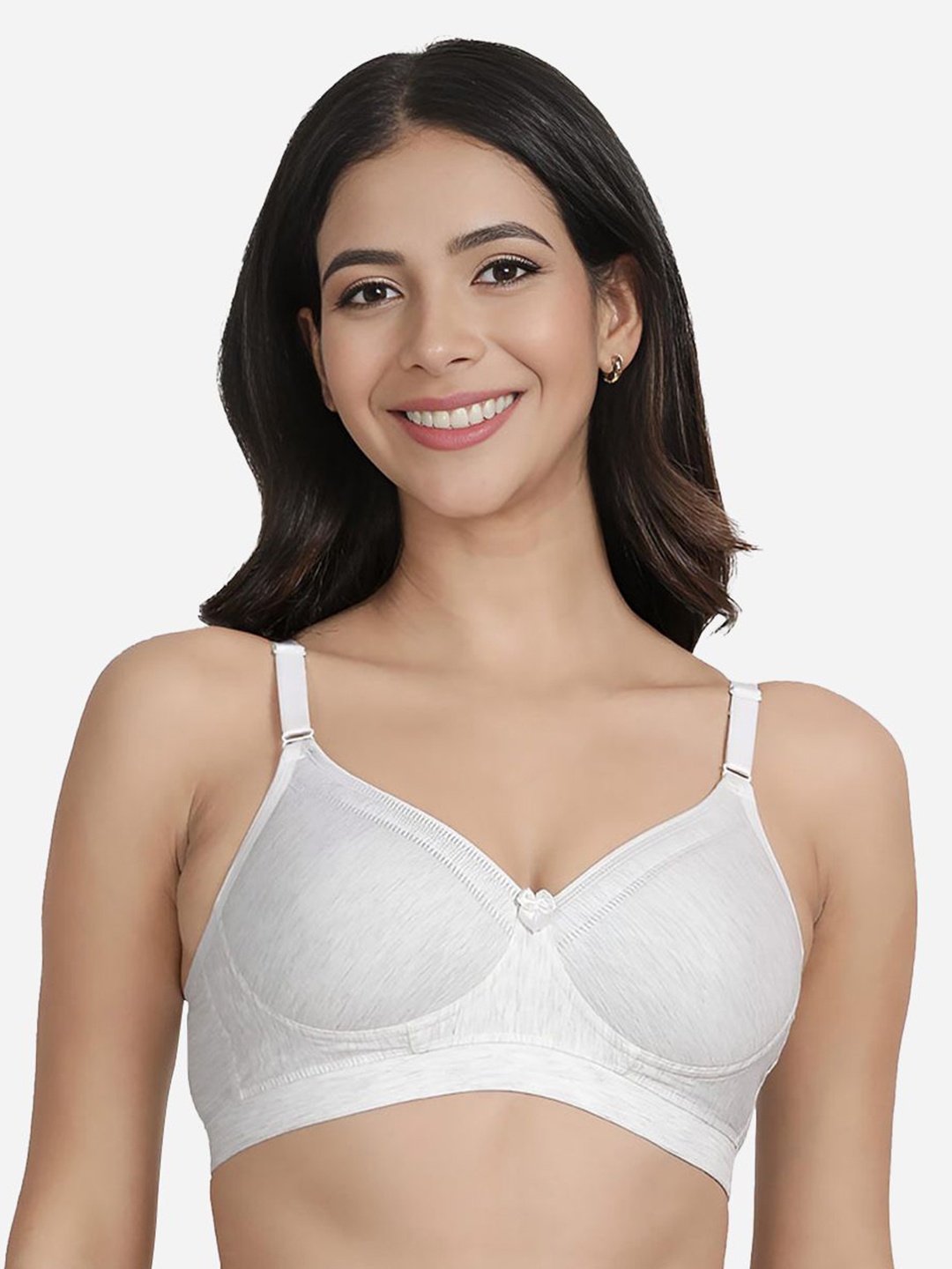 

Susie Cotton T-shirt Bra - Medium Coverage Lightly Padded, Grey