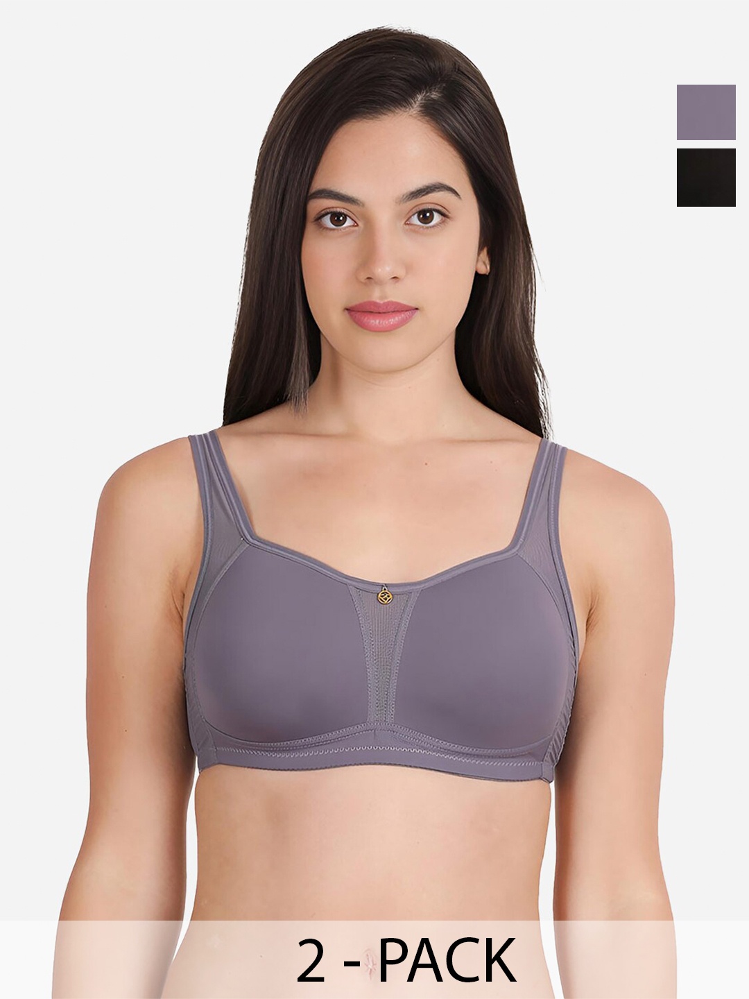 

shyaway Pack of 2 Women Solid Full Coverage Lightly Padded Bra, Mauve