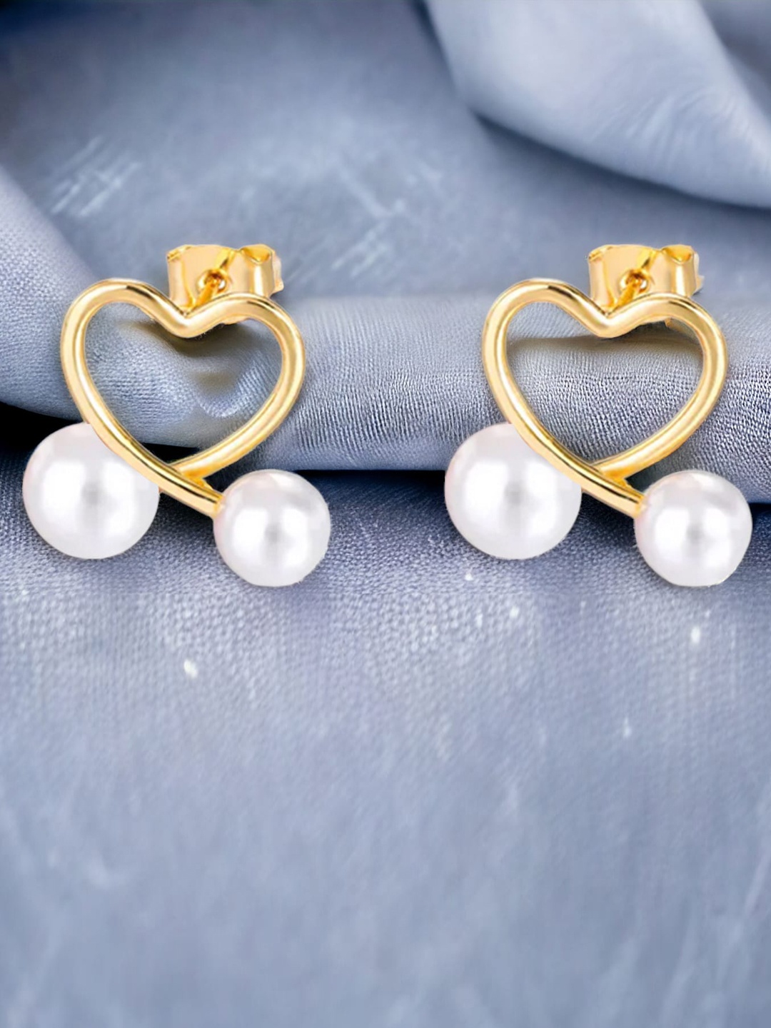 

Okos Contemporary Studs Earrings, Gold