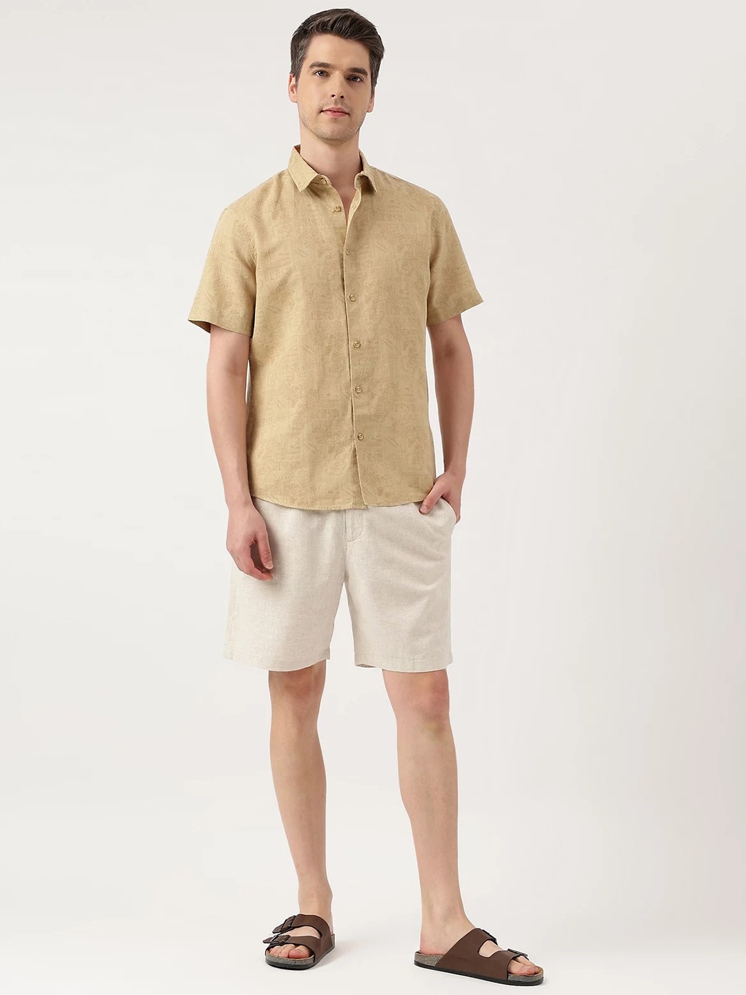 

Marks & Spencer Printed Casual Shirt, Beige