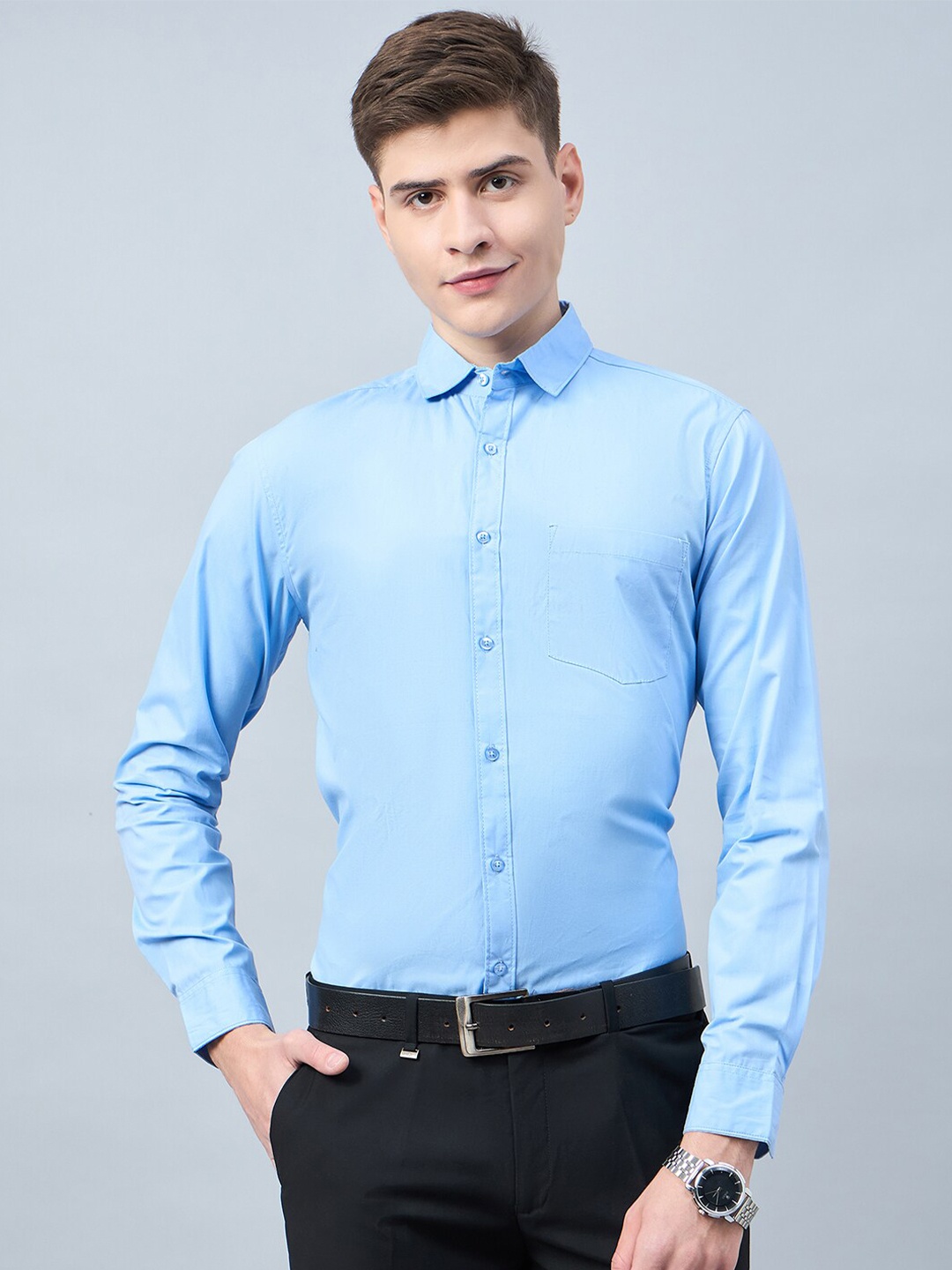 

Style Quotient Blue Slim Fit Formal Shirt