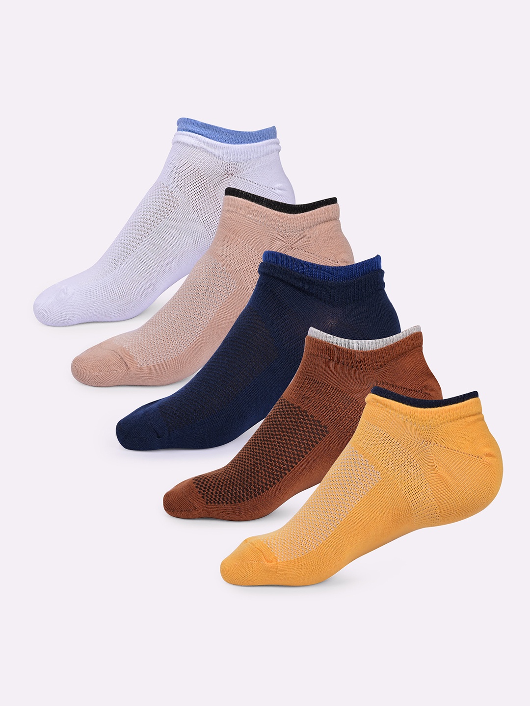 

BAESD Pack Of 5 Low Cut Ankle Length Socks, Yellow