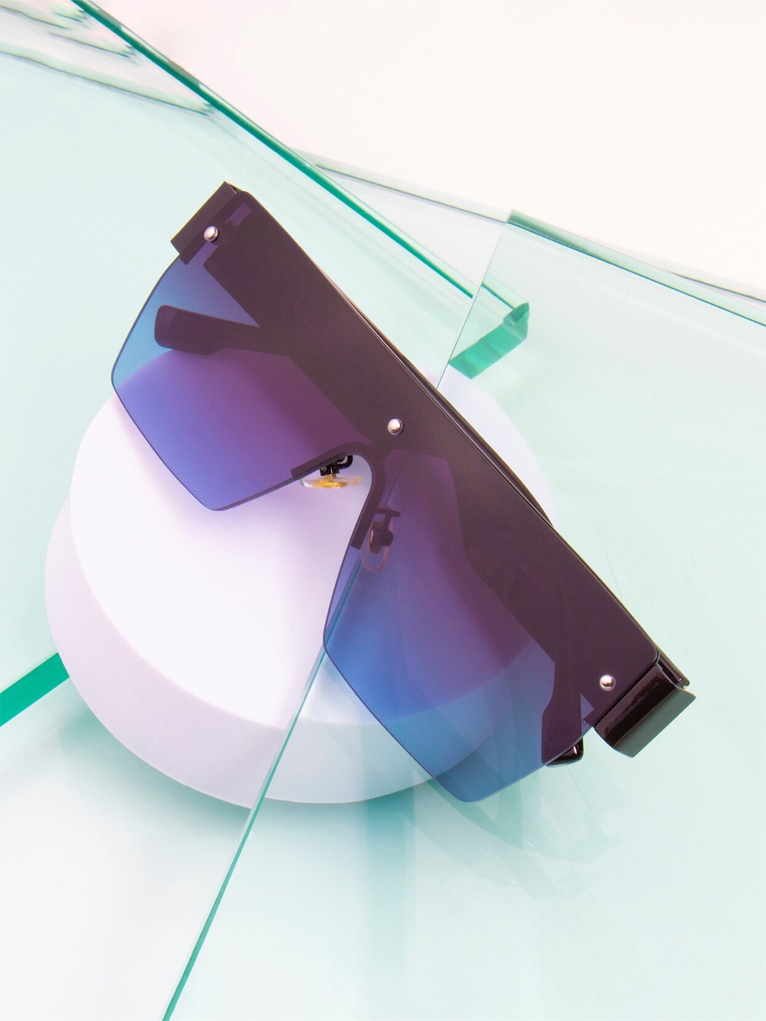 

Ted Smith Unisex Shield Sunglasses with UV Protected Lens LEGEND 2_C1, Blue