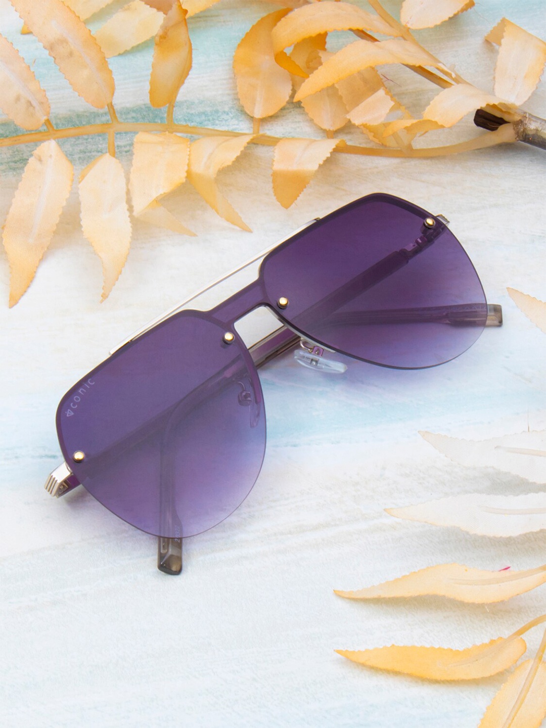 

Ted Smith Unisex Aviator Sunglasses with UV Protected Lens BILLIE_C2, Grey