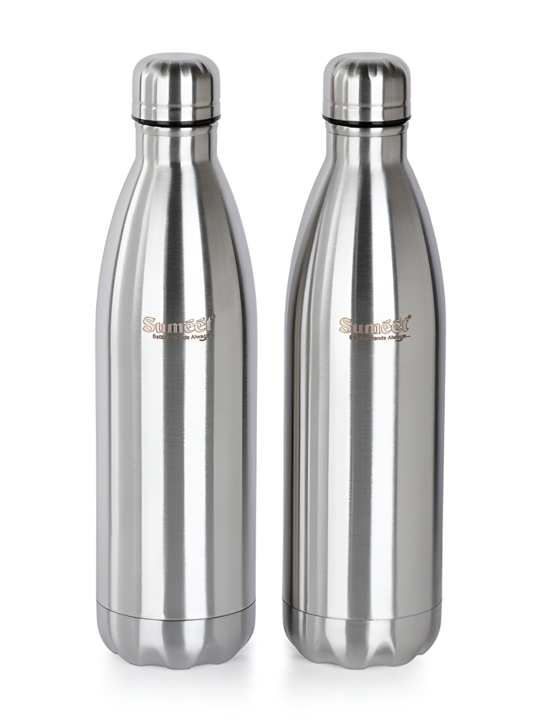 

Sumeet 2 Pieces Stainless Steel Double Wall Vacuum Flask Water Bottles 800 ml Each