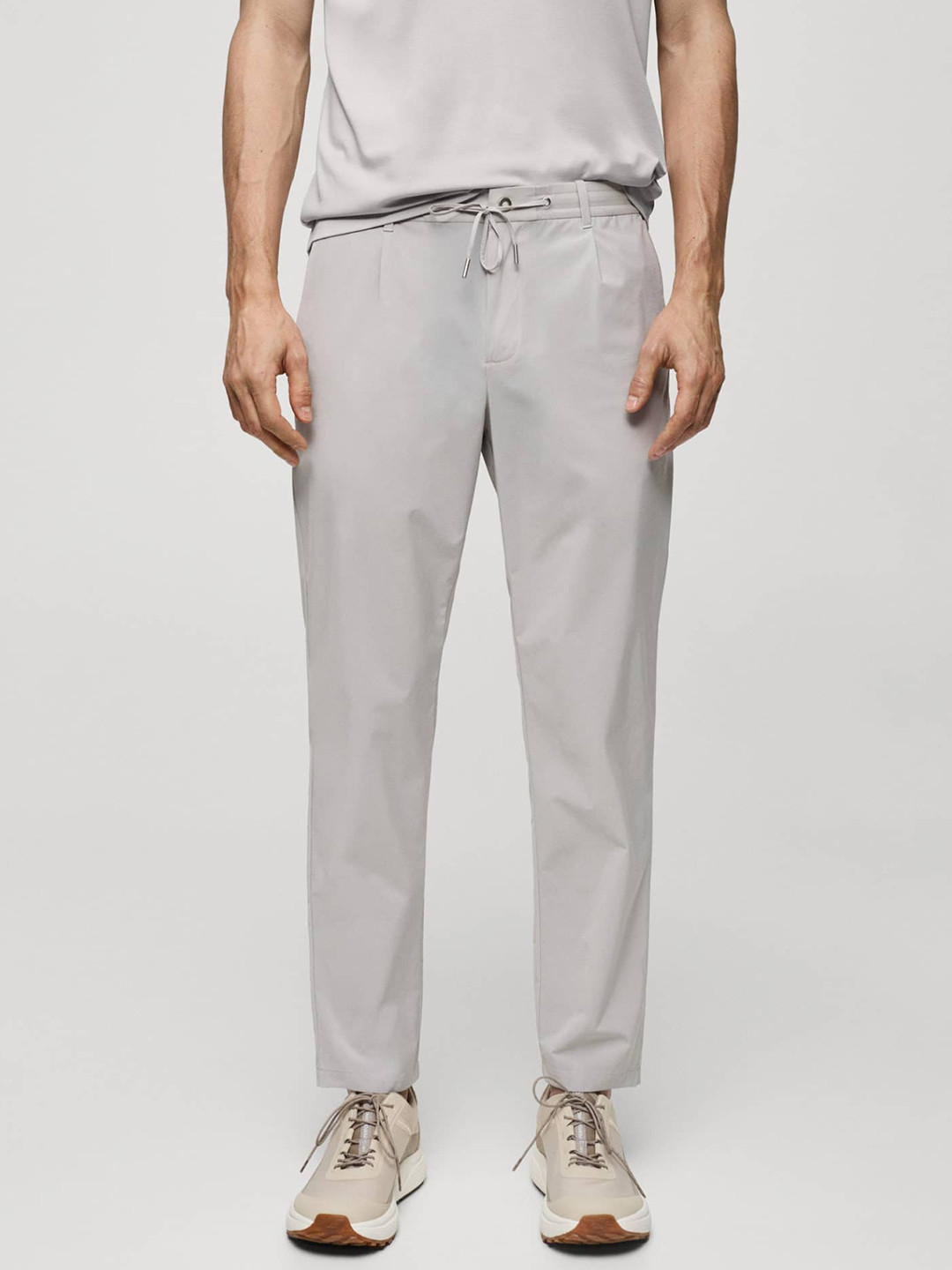 

MANGO MAN Regular Fit Trousers, Grey