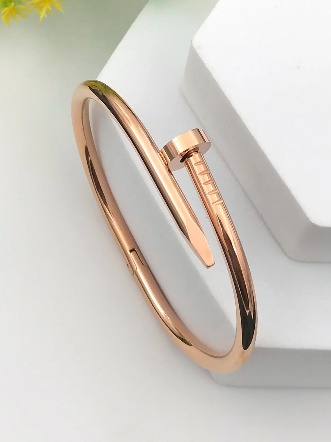 

Fashion Frill Cubic Zirconia Rose Gold-Plated Cuff Bracelet