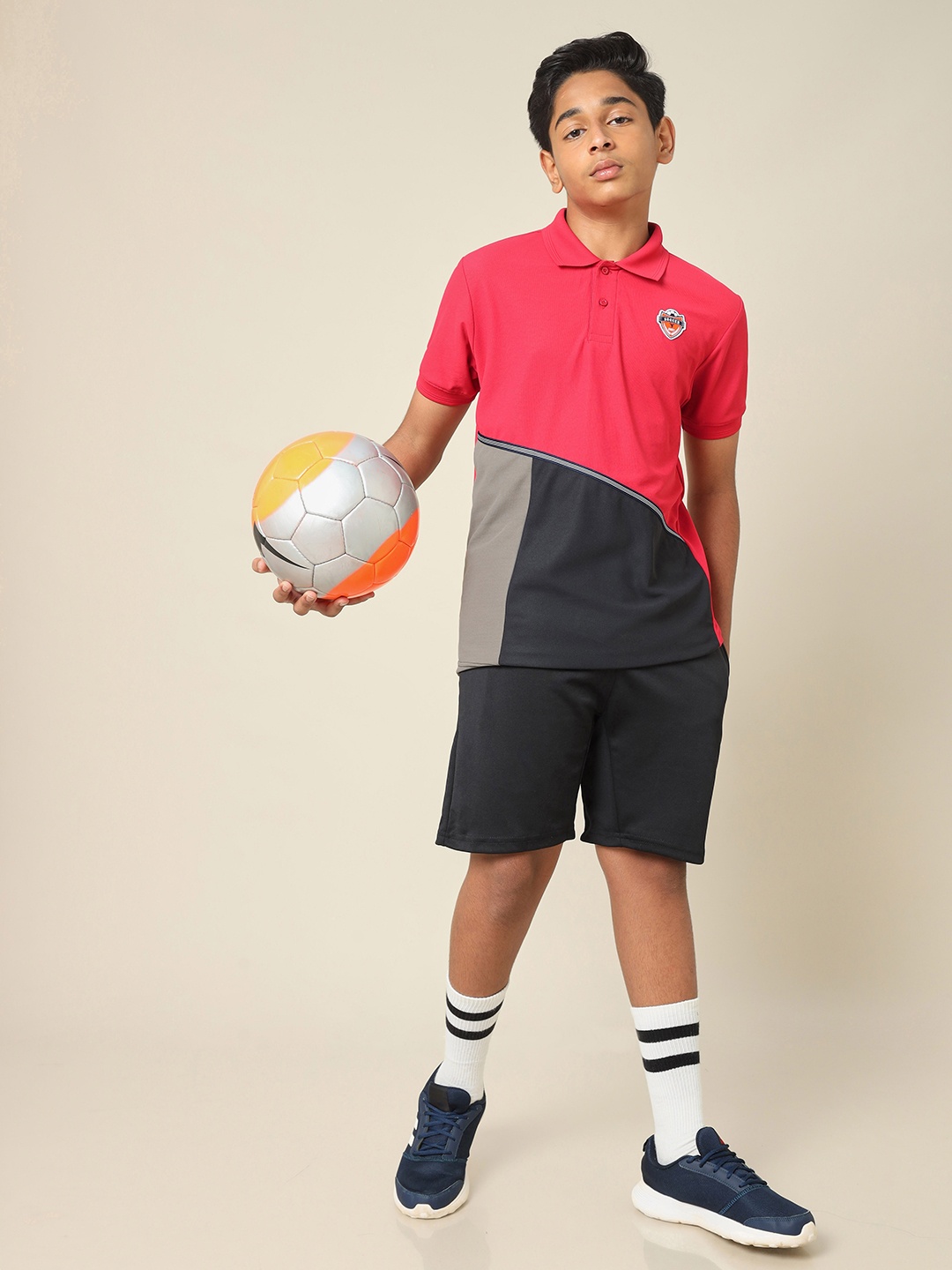 

Technosport Boys Polo Collar Polo Collar T-shirt, Red