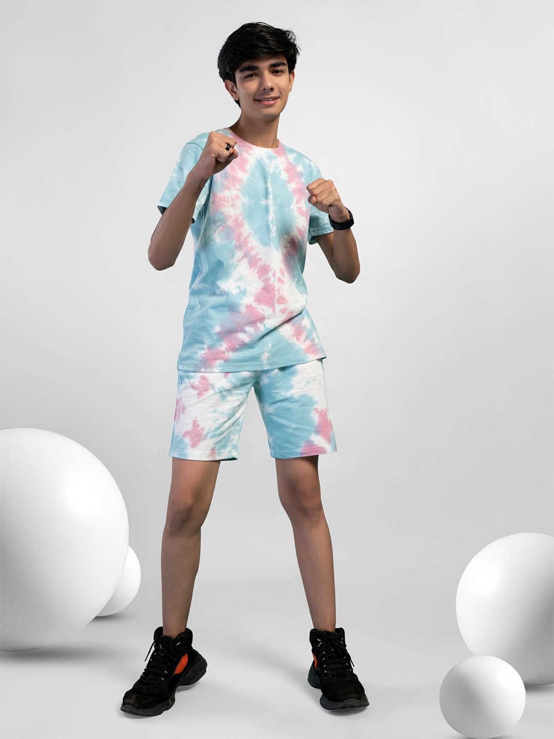

TeenTrums Boys Dyed T-shirt with Shorts, Blue