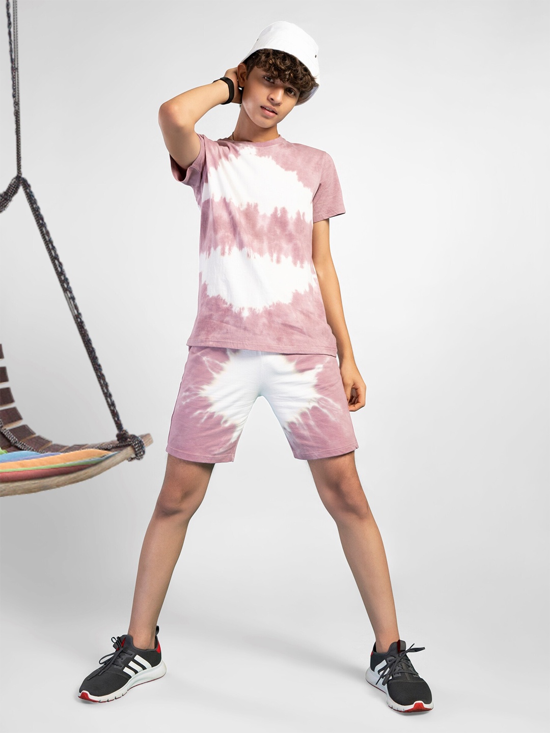 

TeenTrums Boys Dyed T-shirt with Shorts, Mauve