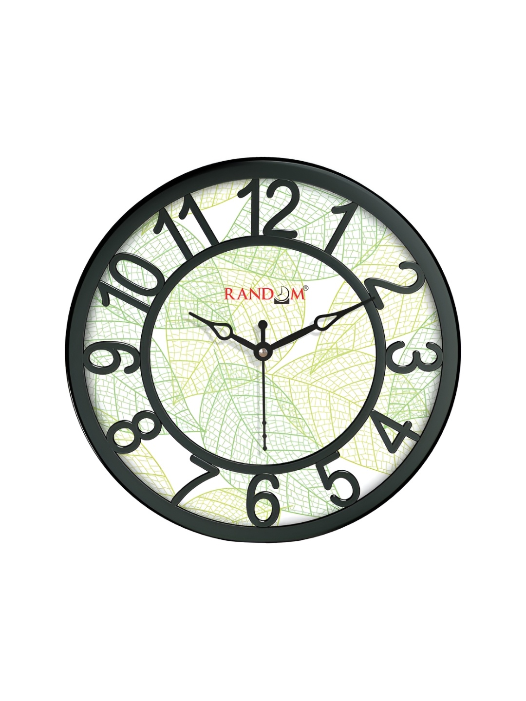 

RANDOM Black & Green Printed Contemporary Analogue Wall Clock