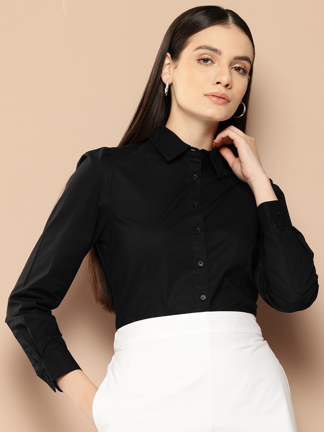 

her by invictus Relaxed Casual Shirt, Black