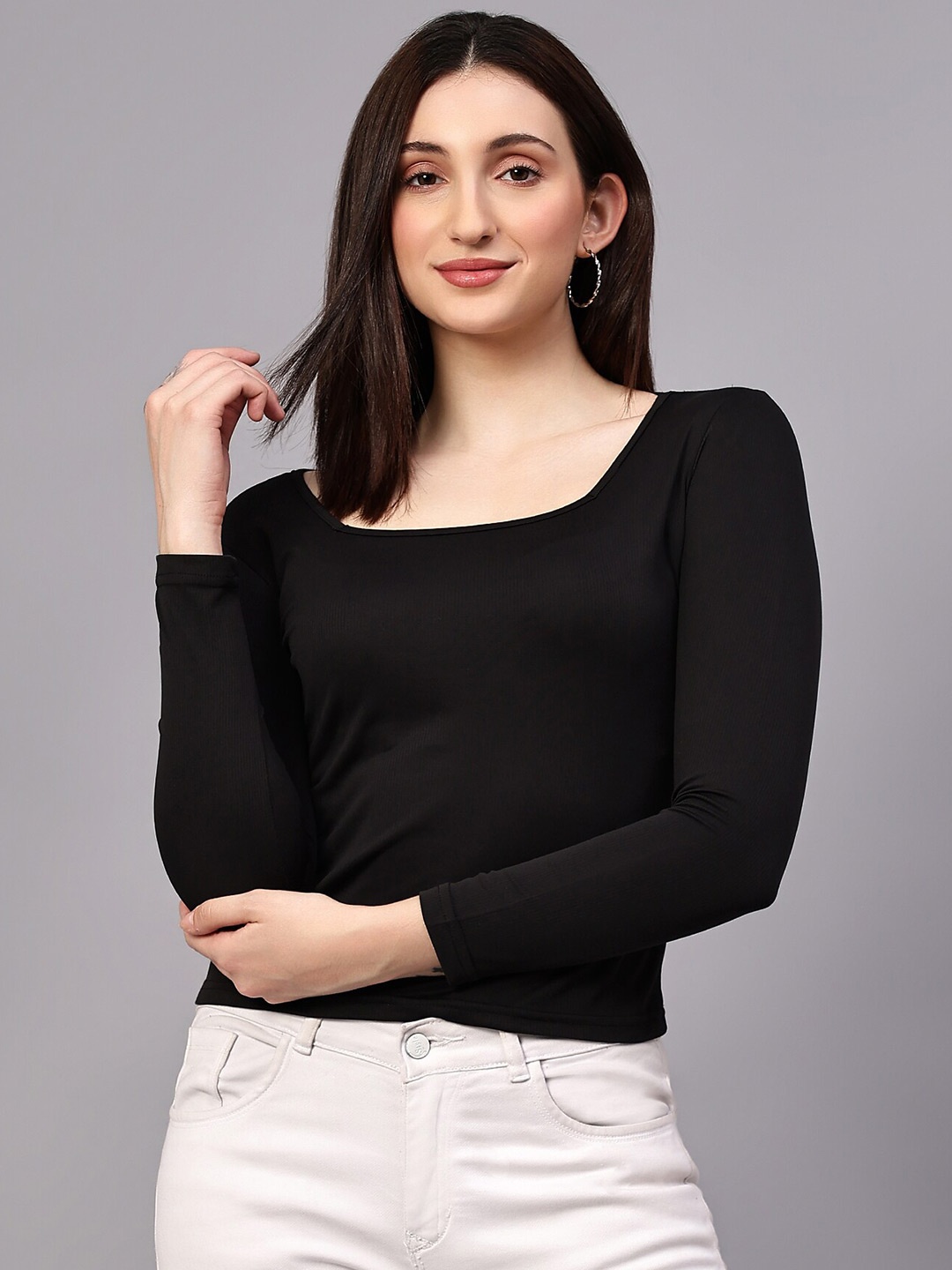 

DIAZ Cotton Crop Top, Black