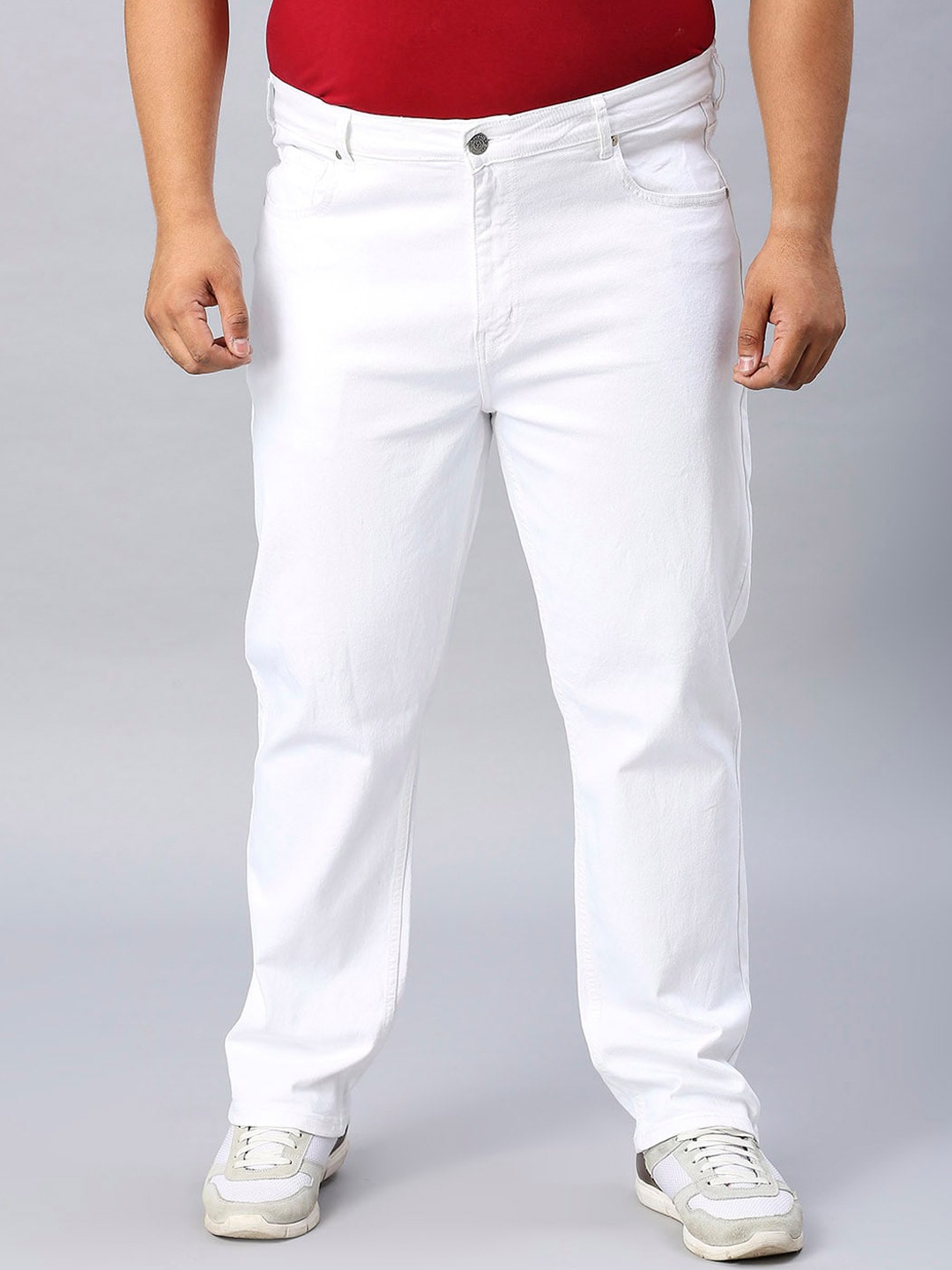 

Turning Blue Men Plus Size Slim Fit Stretchable Jeans, White