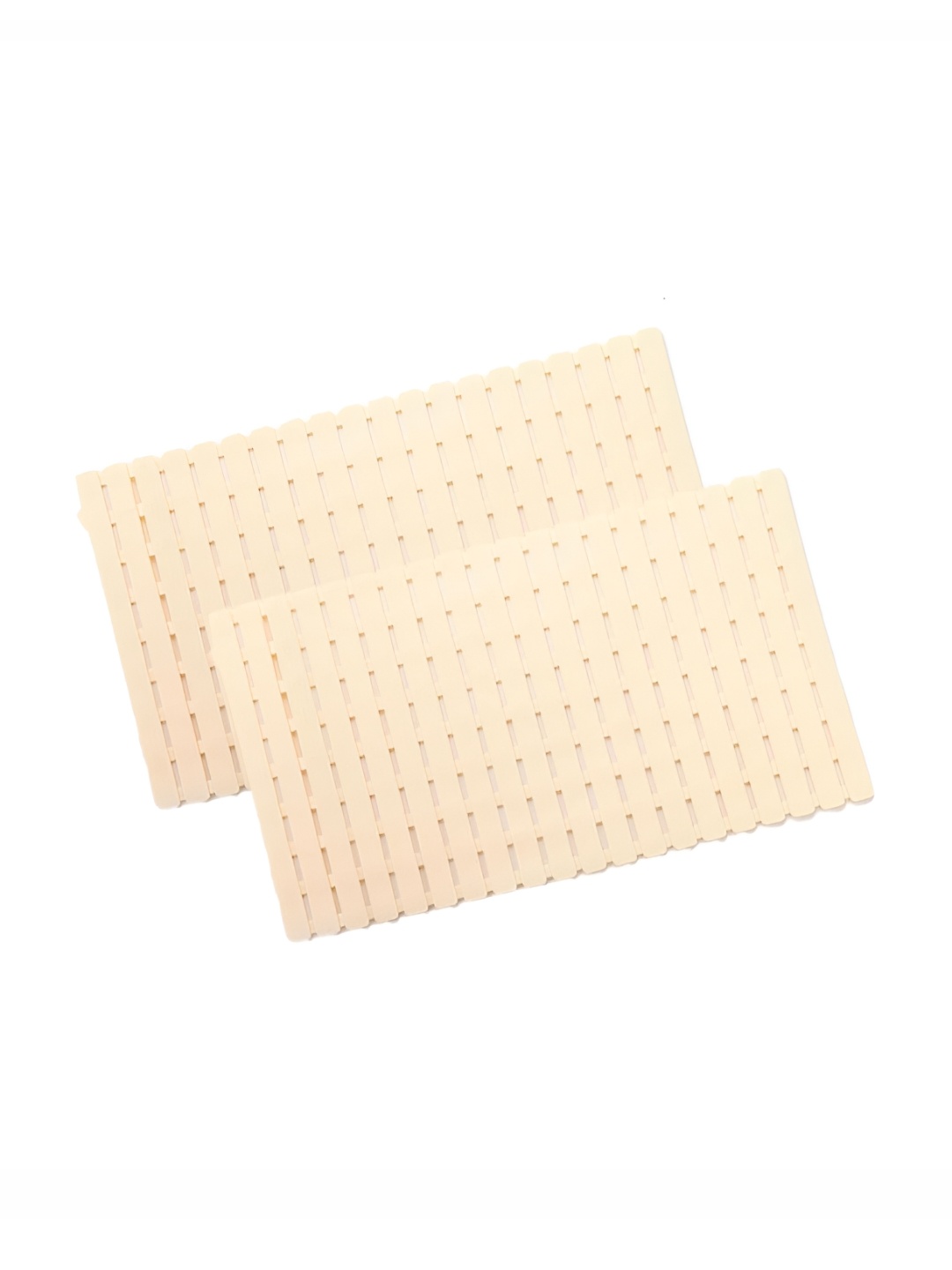 

Savya Home Beige 2 Pieces Textured GSM 210 Anti Skid Bath Mat