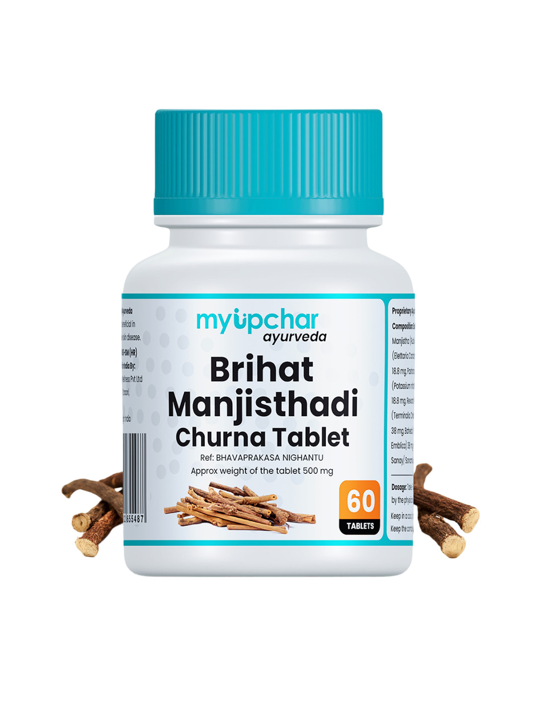 

Myupchar Ayurveda Brihat Manjisthadi Churna Tablet - 60 Tablets, White