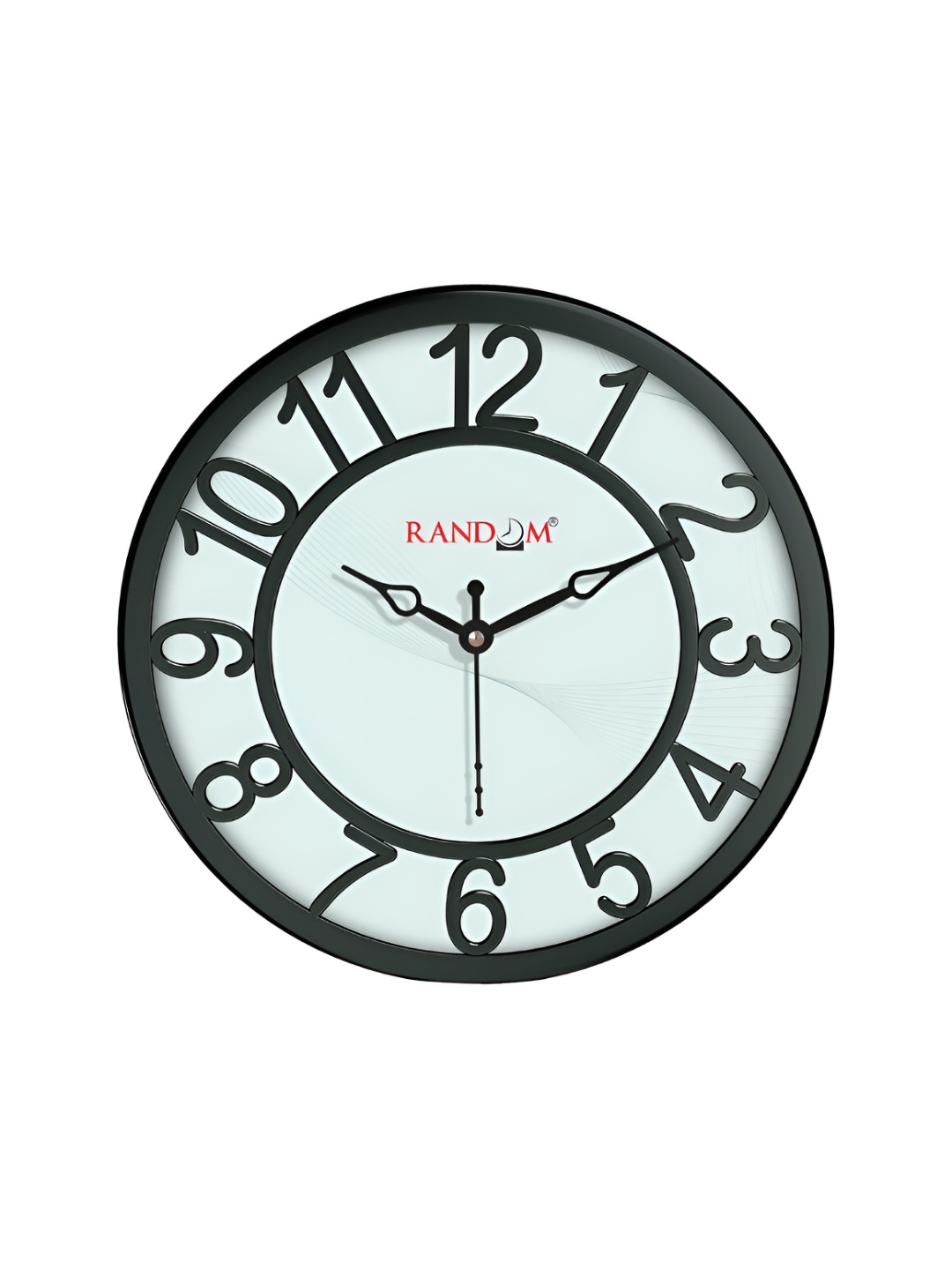 

RANDOM Black & Blue Printed Contemporary Wall Clock