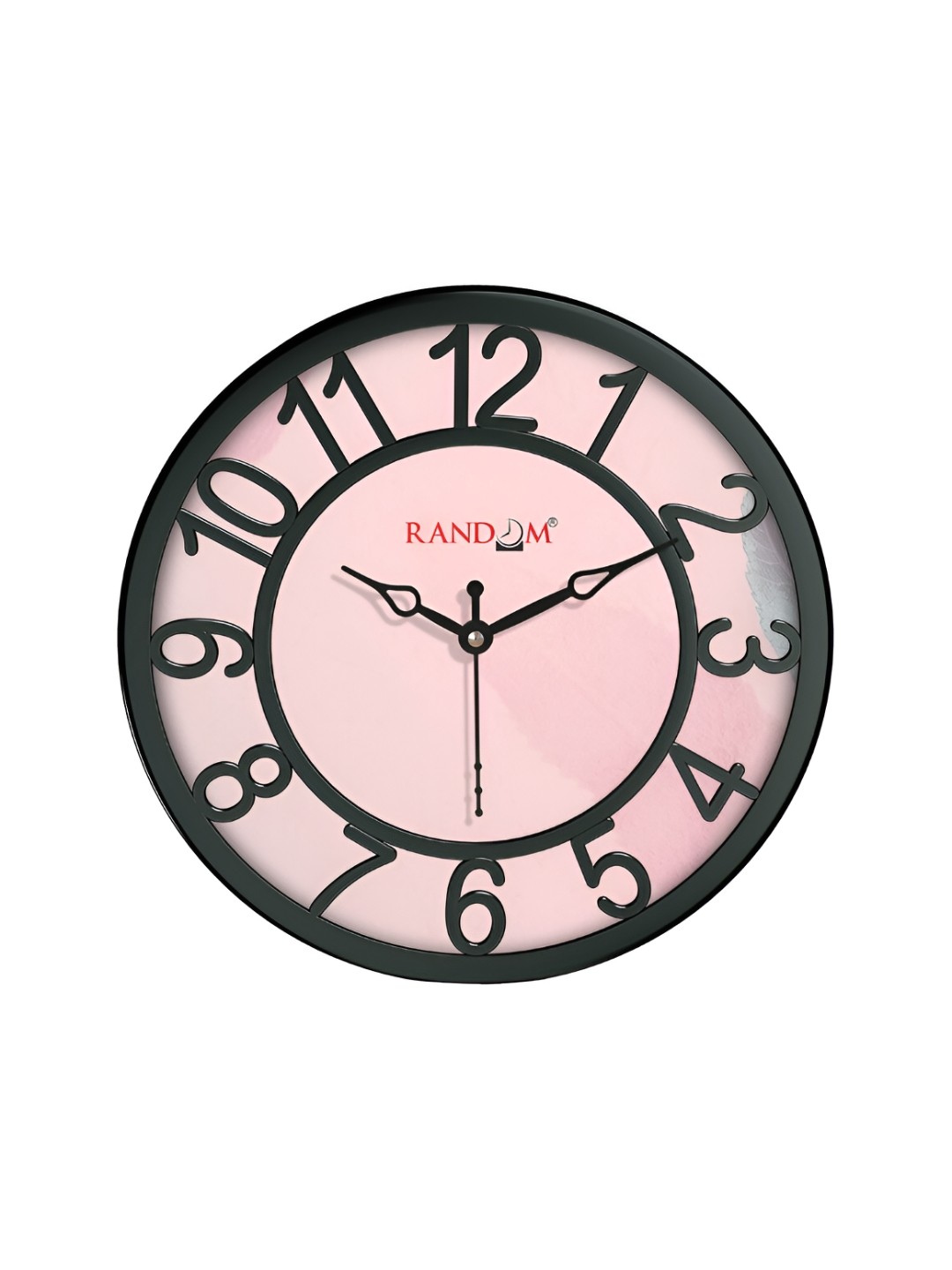 

RANDOM Pink Printed Analogue Contemporary Round Wall Clock