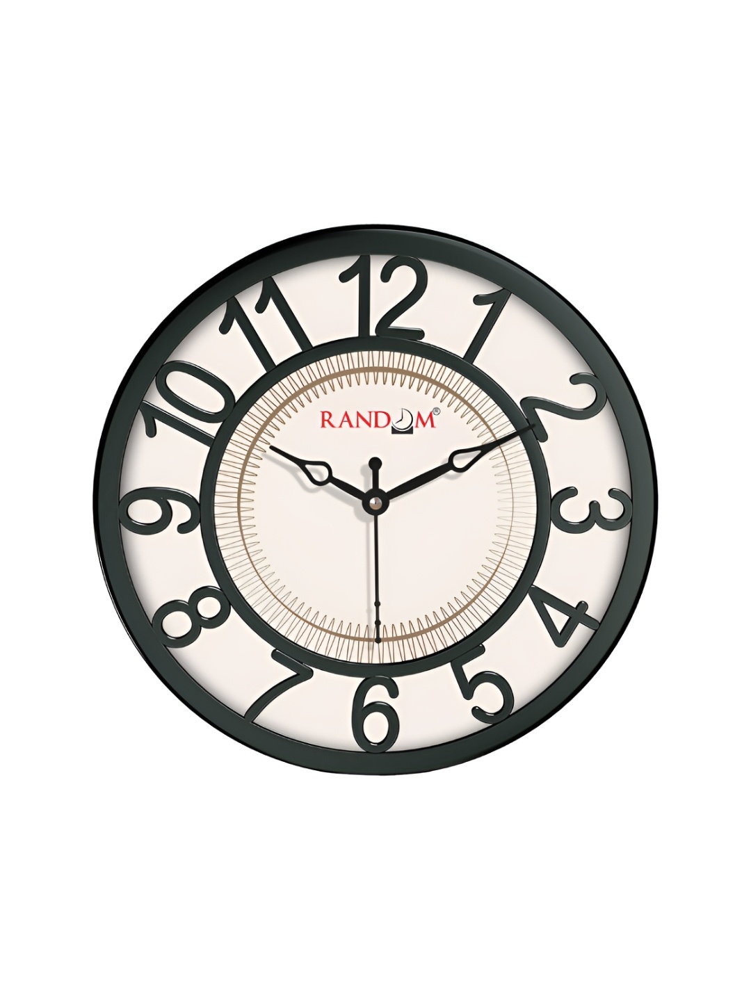 

RANDOM Black & Off White Printed Analogue Contemporary Wall Clock